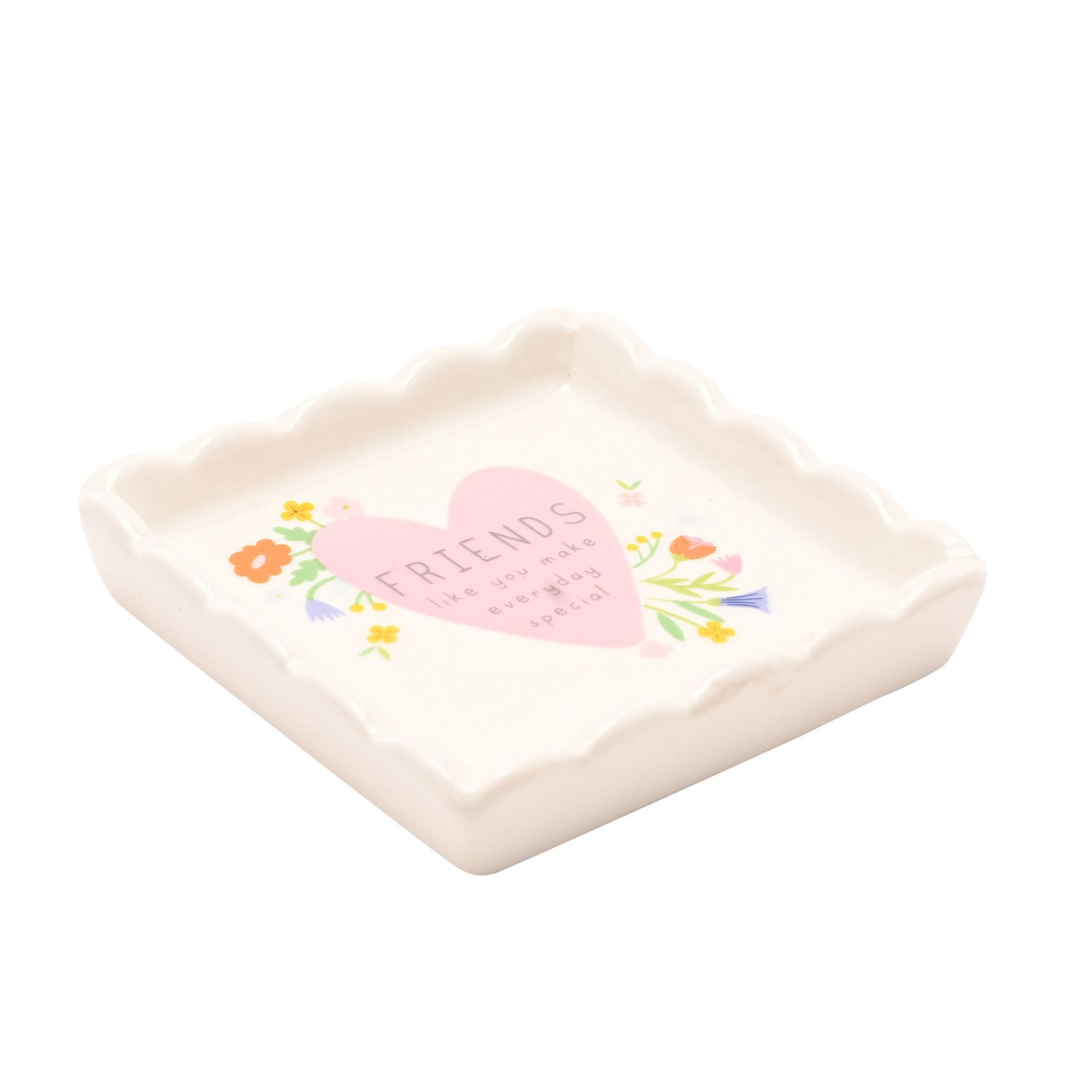 Love Life Scallop Trinket Tray - Friend