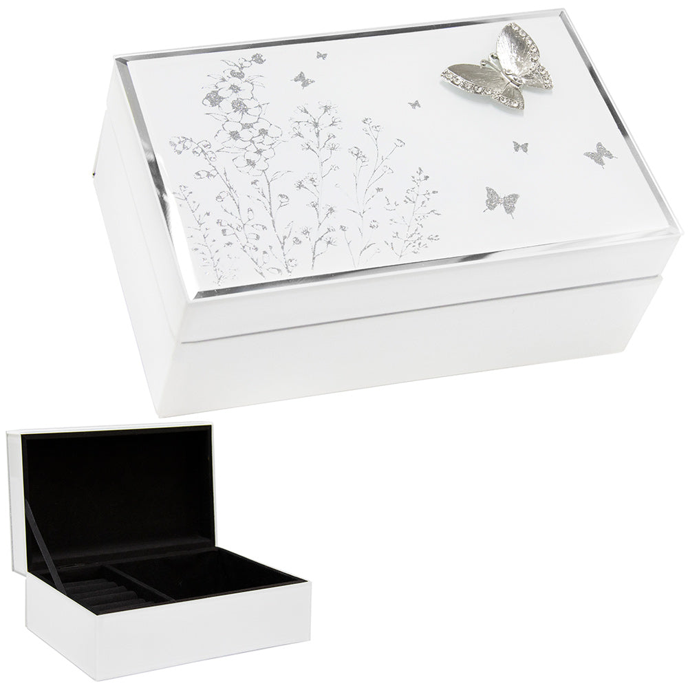 Mirror Butterfly Trinket Box - Rectangle