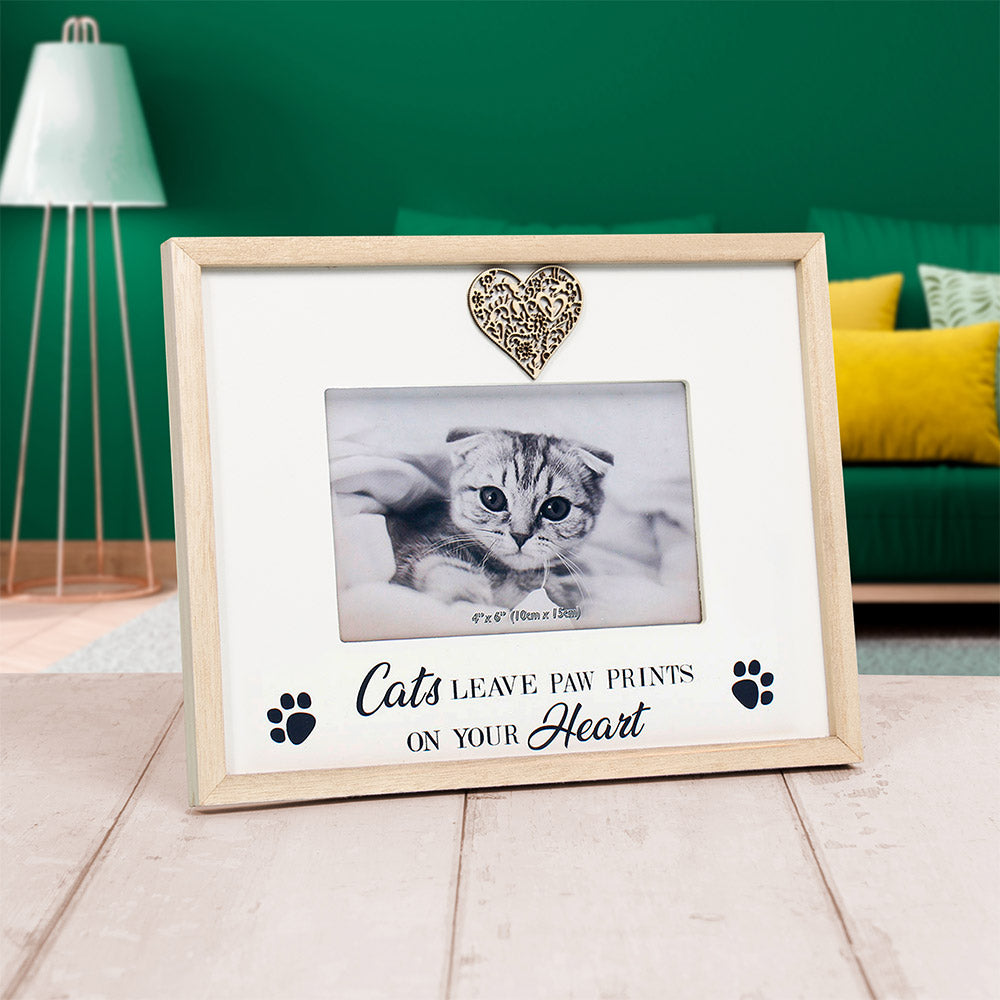 Cat Photo Frame - Sentiments Frame 4" x 6" Aperture Size