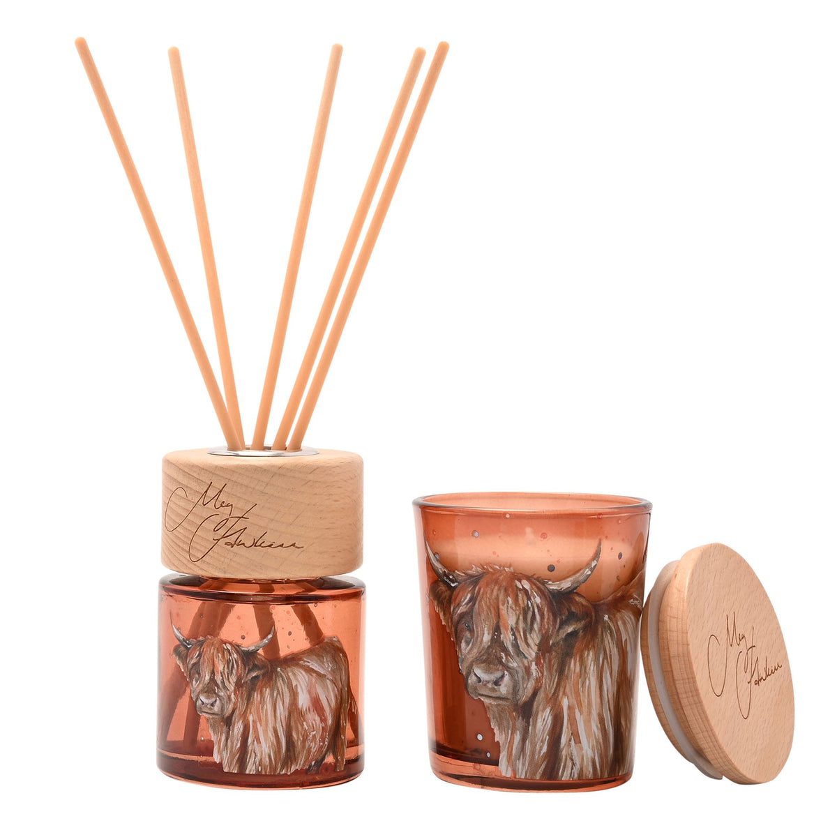 Meg Hawkins Mini Candle & Diffuser Set Highland Cow