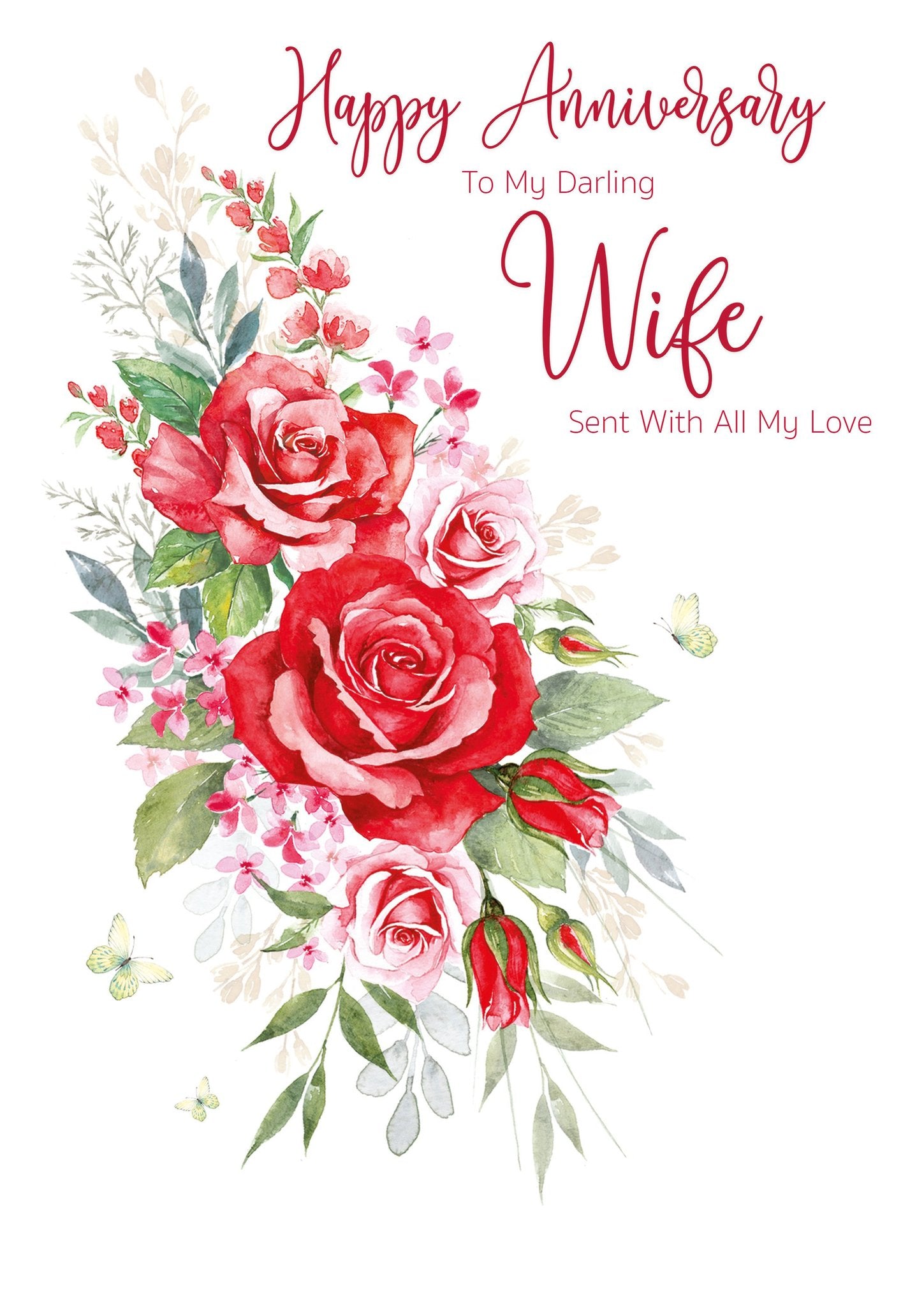 Wife Anniversary Card - Roses