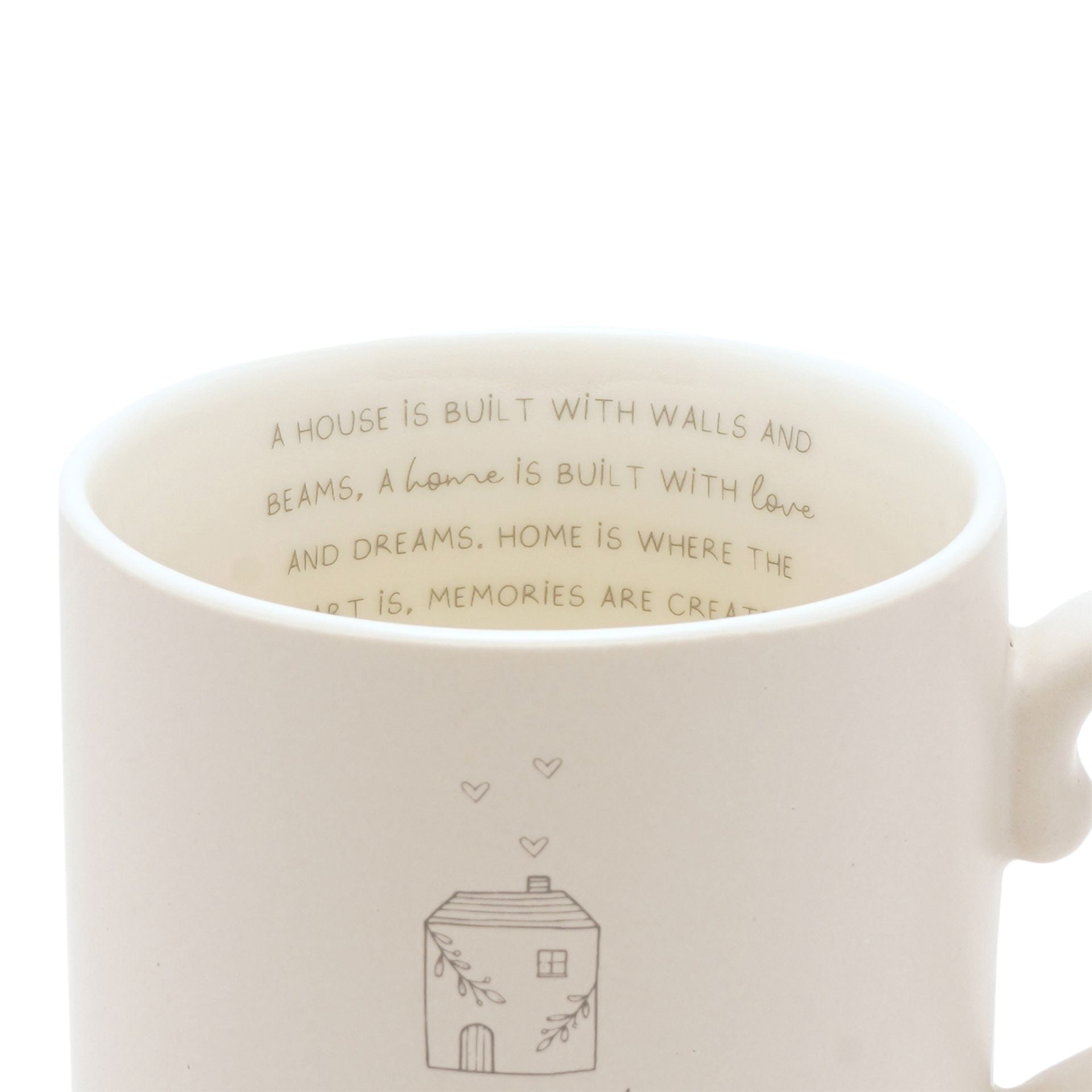 Moments Mug With Inside Words - Happy Home