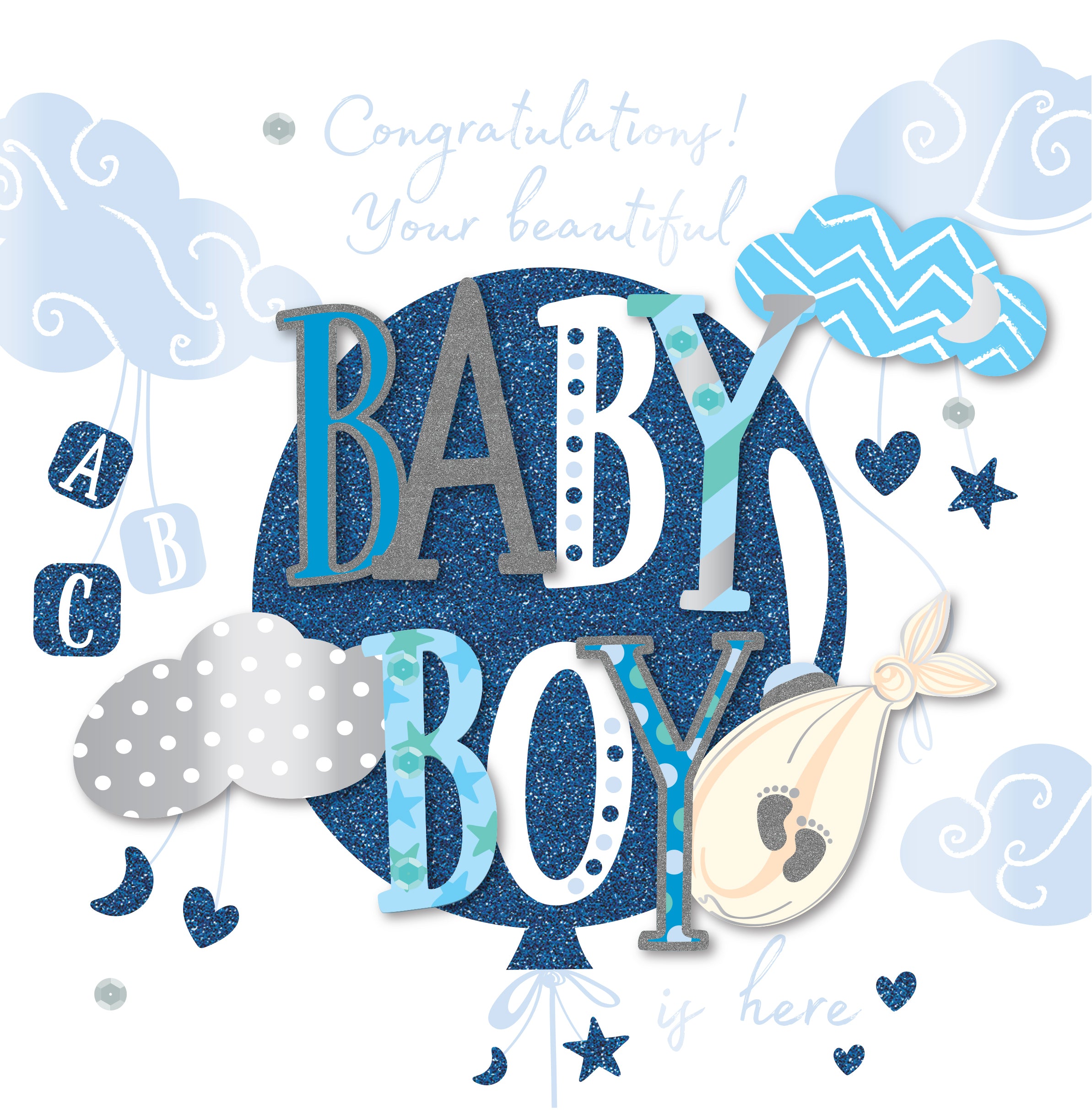 Congratulations your beautiful Baby Boy Card