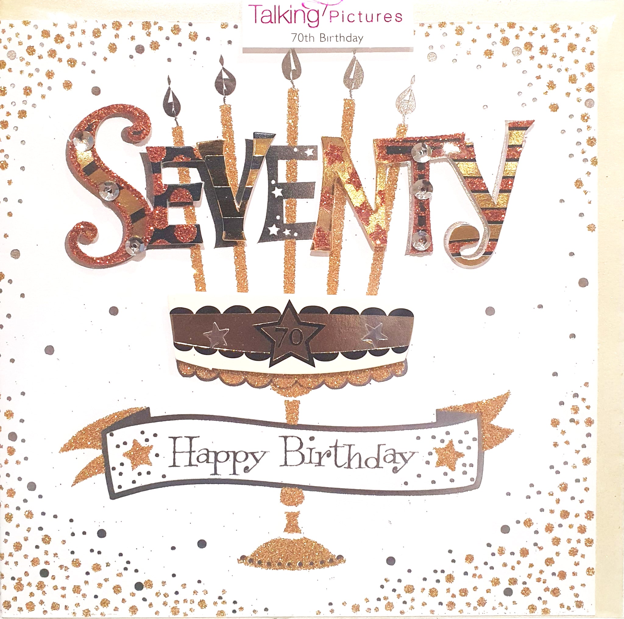 70th Birthday Card - Talking Pictures