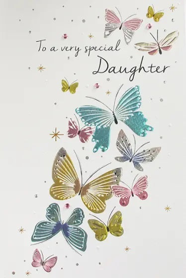 Daughter Birthday Card - Butterflys