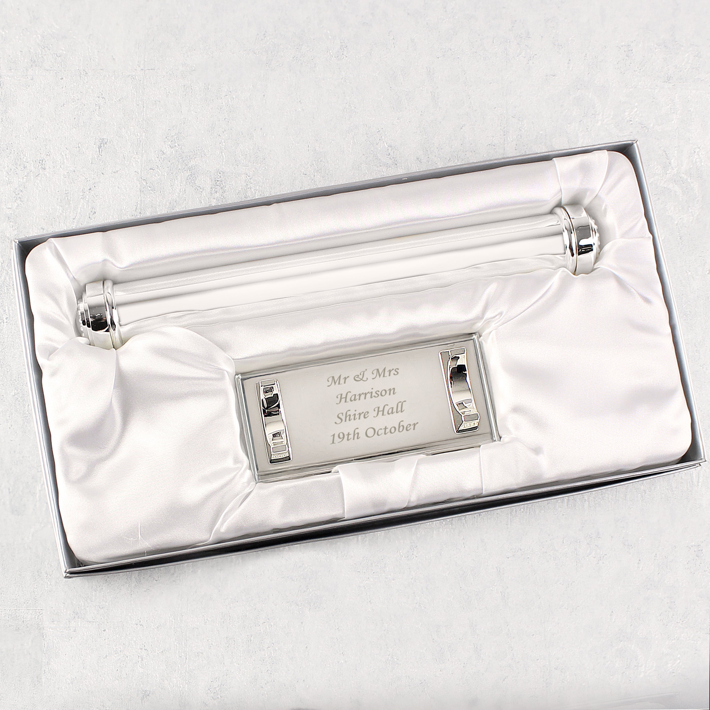 Personalised Plain Silver Plated Certificate Holder
