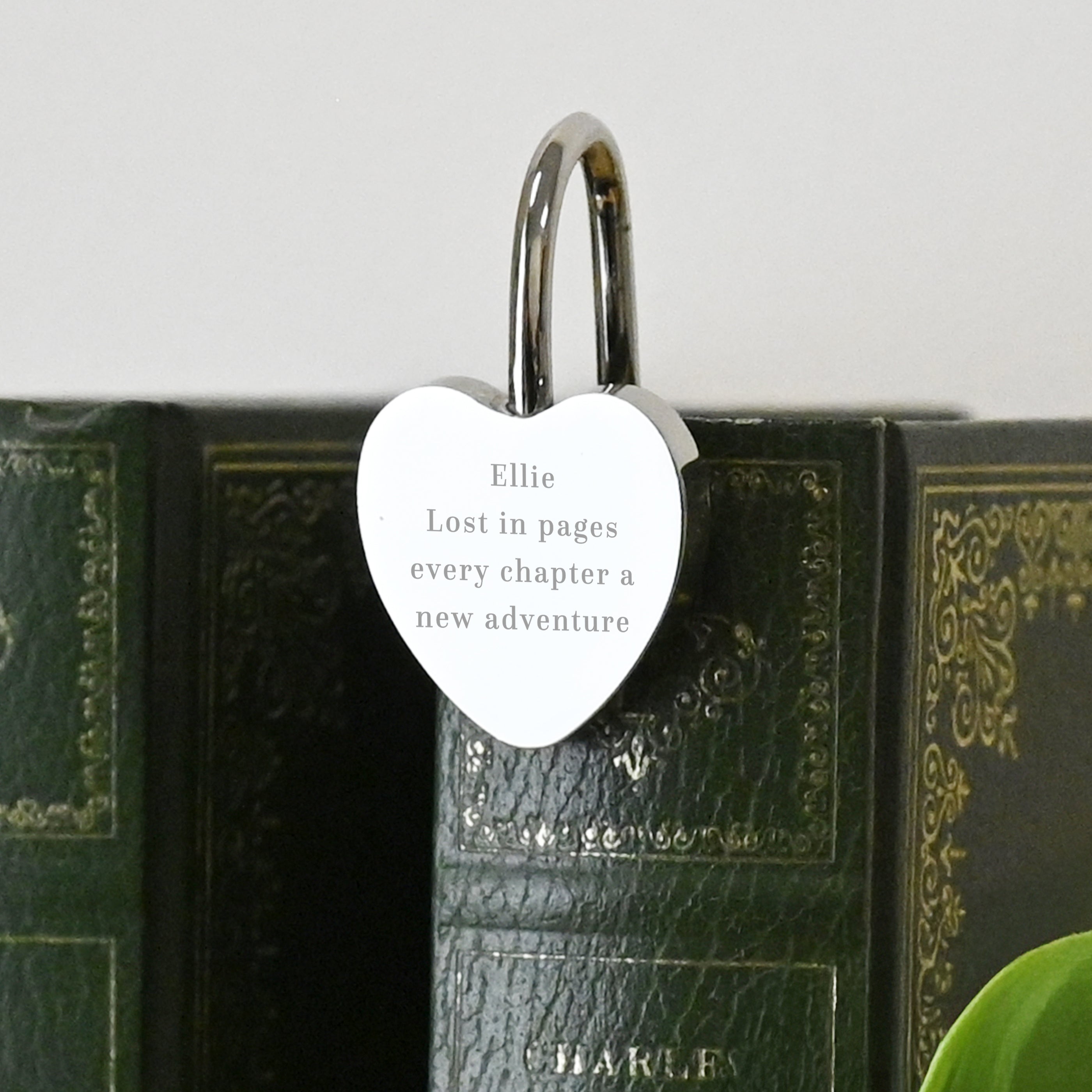 Personalised Engraved Silver Heart Bookmark