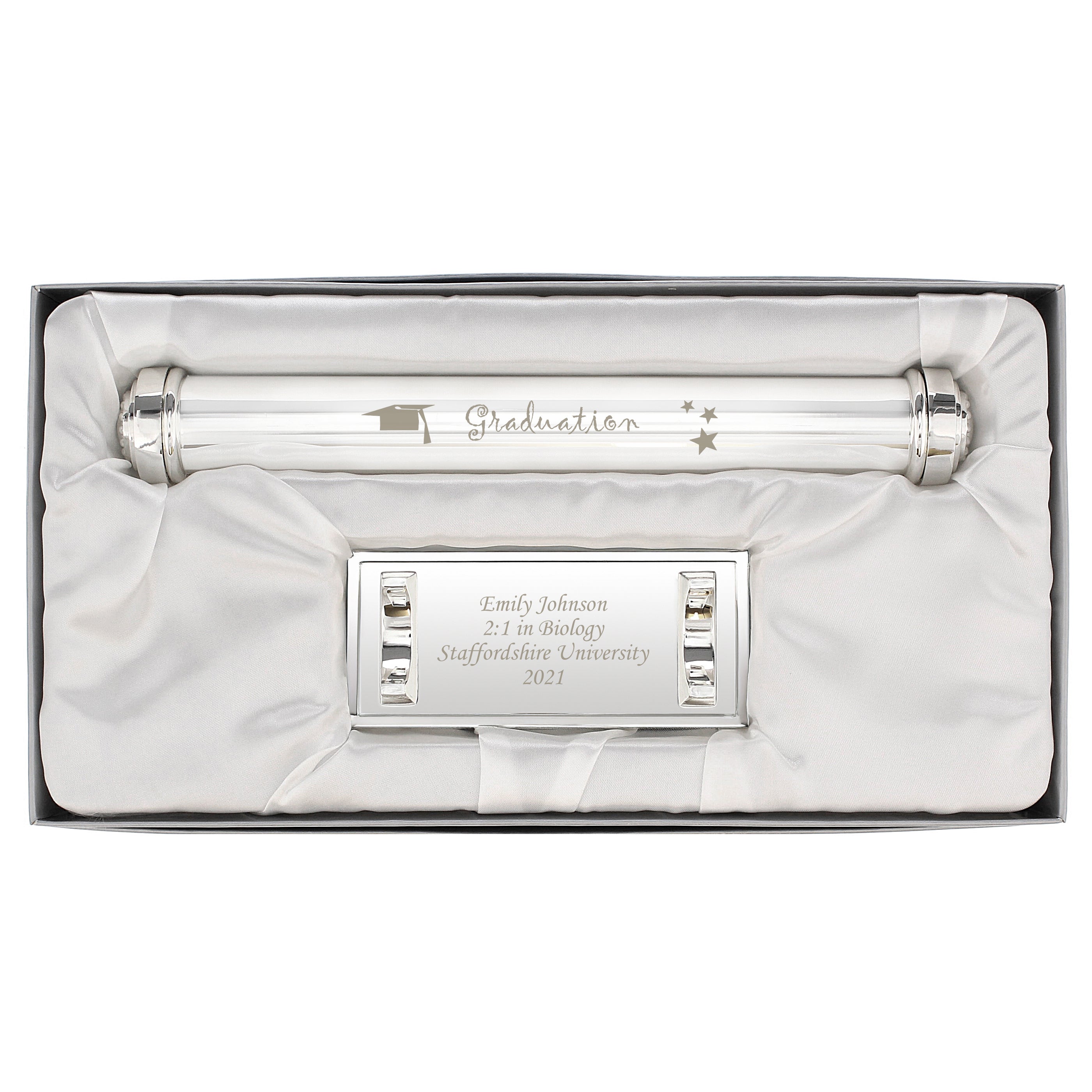 Personalised Graduation Silver Plated Certificate Holder