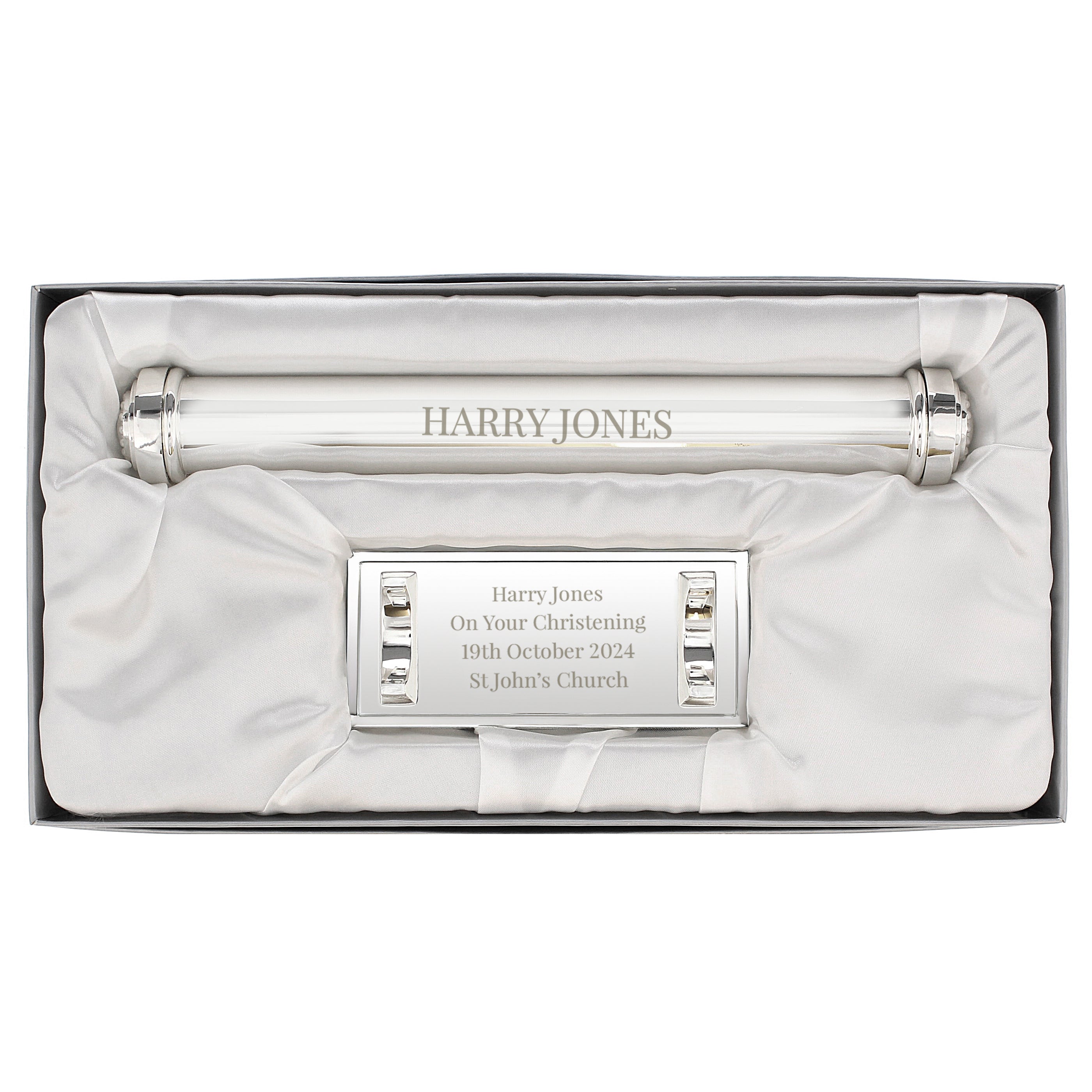 Personalised Free Text Silver Plated Certificate Holder
