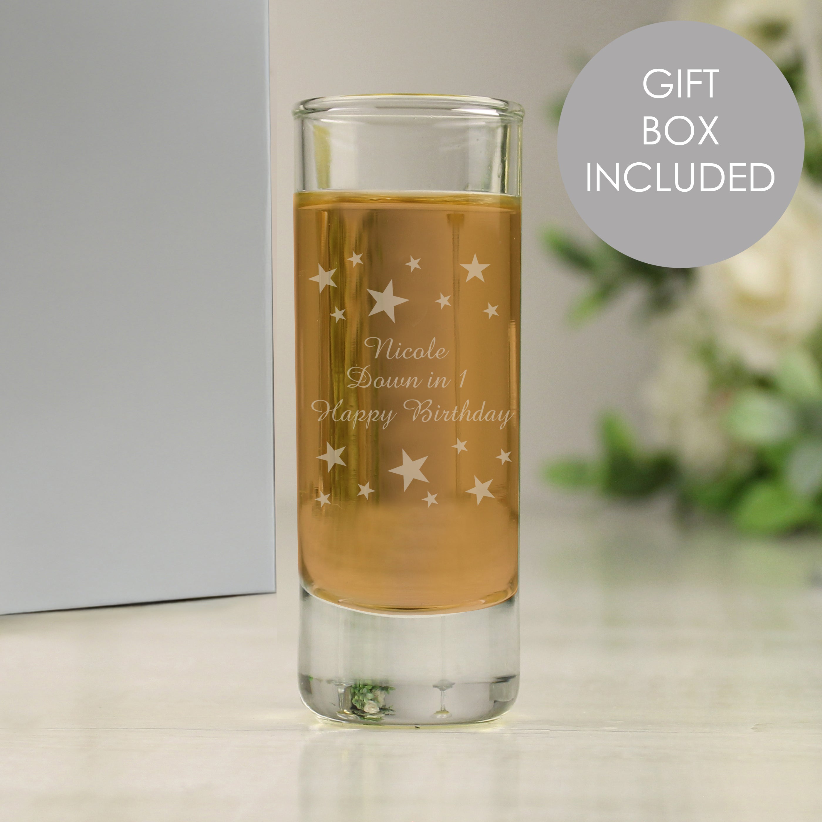 Personalised Starry Shot Glass