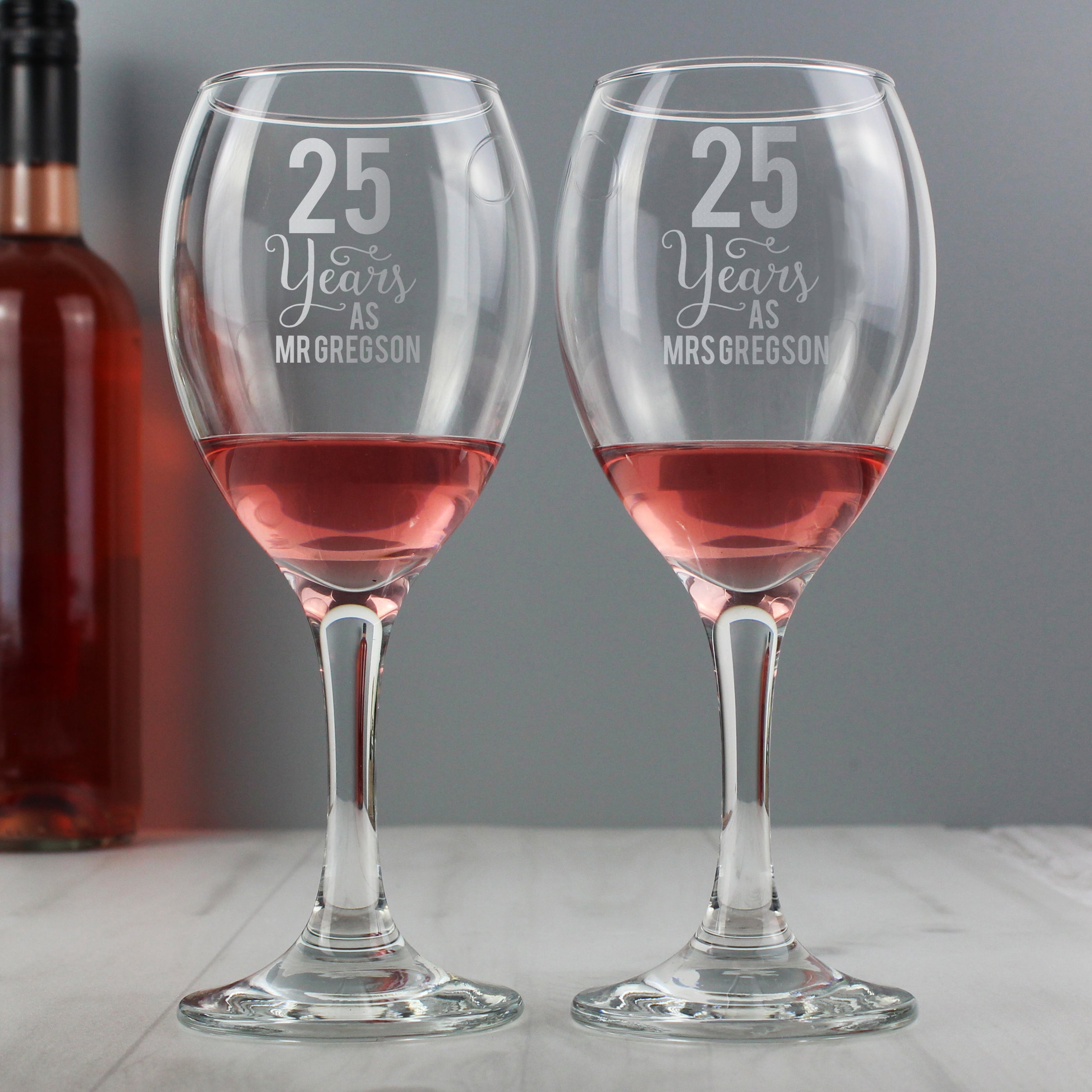 Personalised Years As... Wine Glass Set