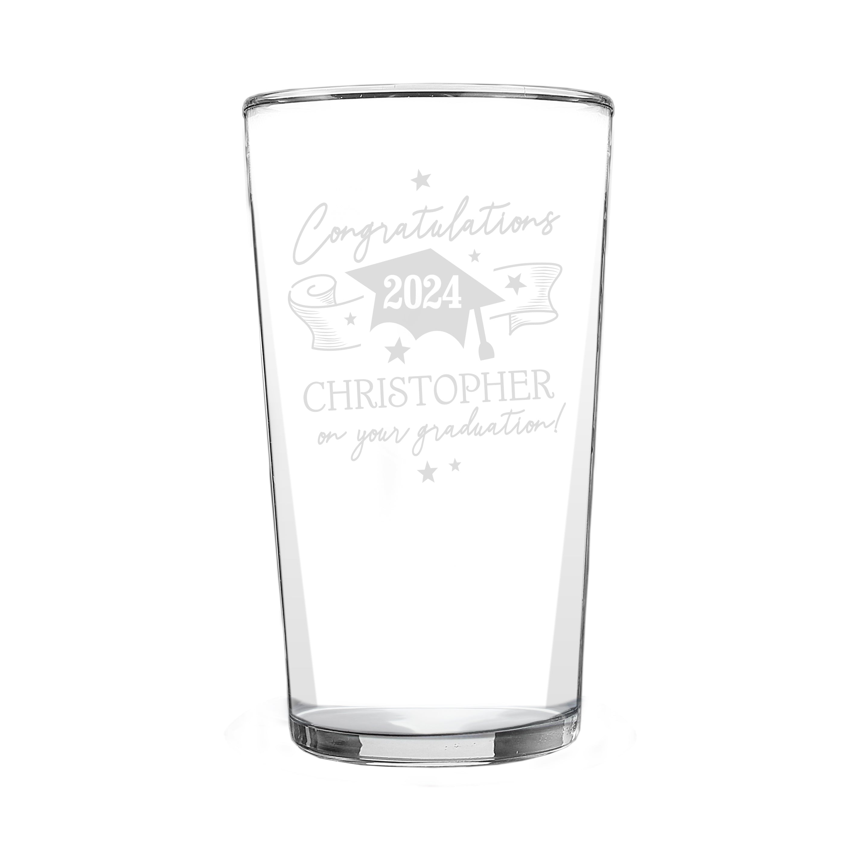 Personalised Graduation Pint Glass Â