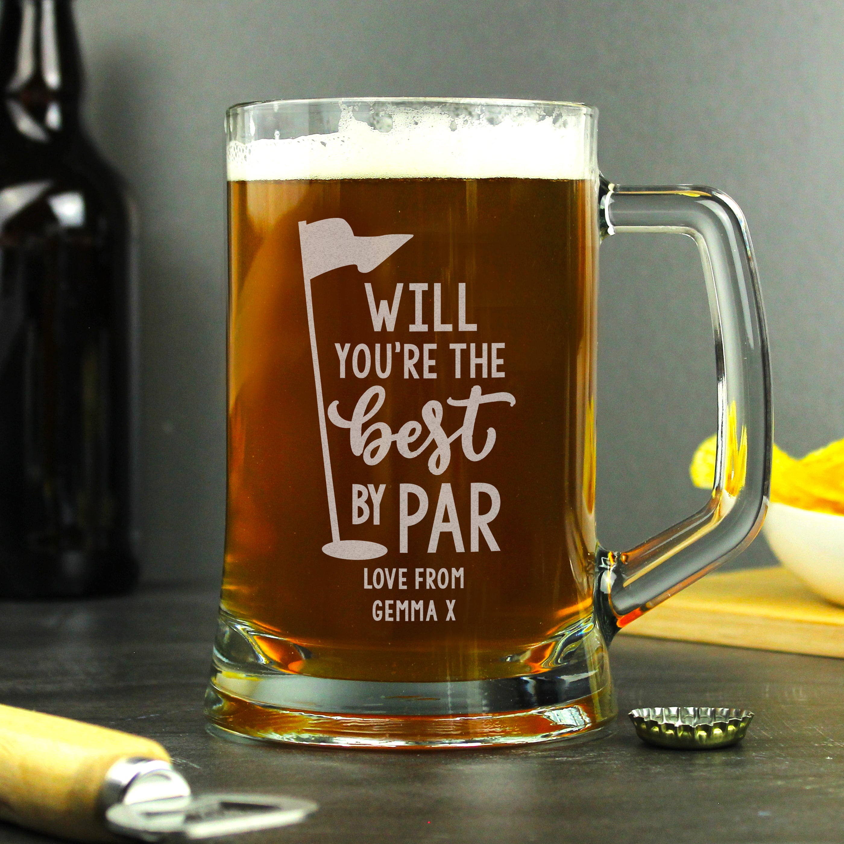 Personalised Best By Par Tankard