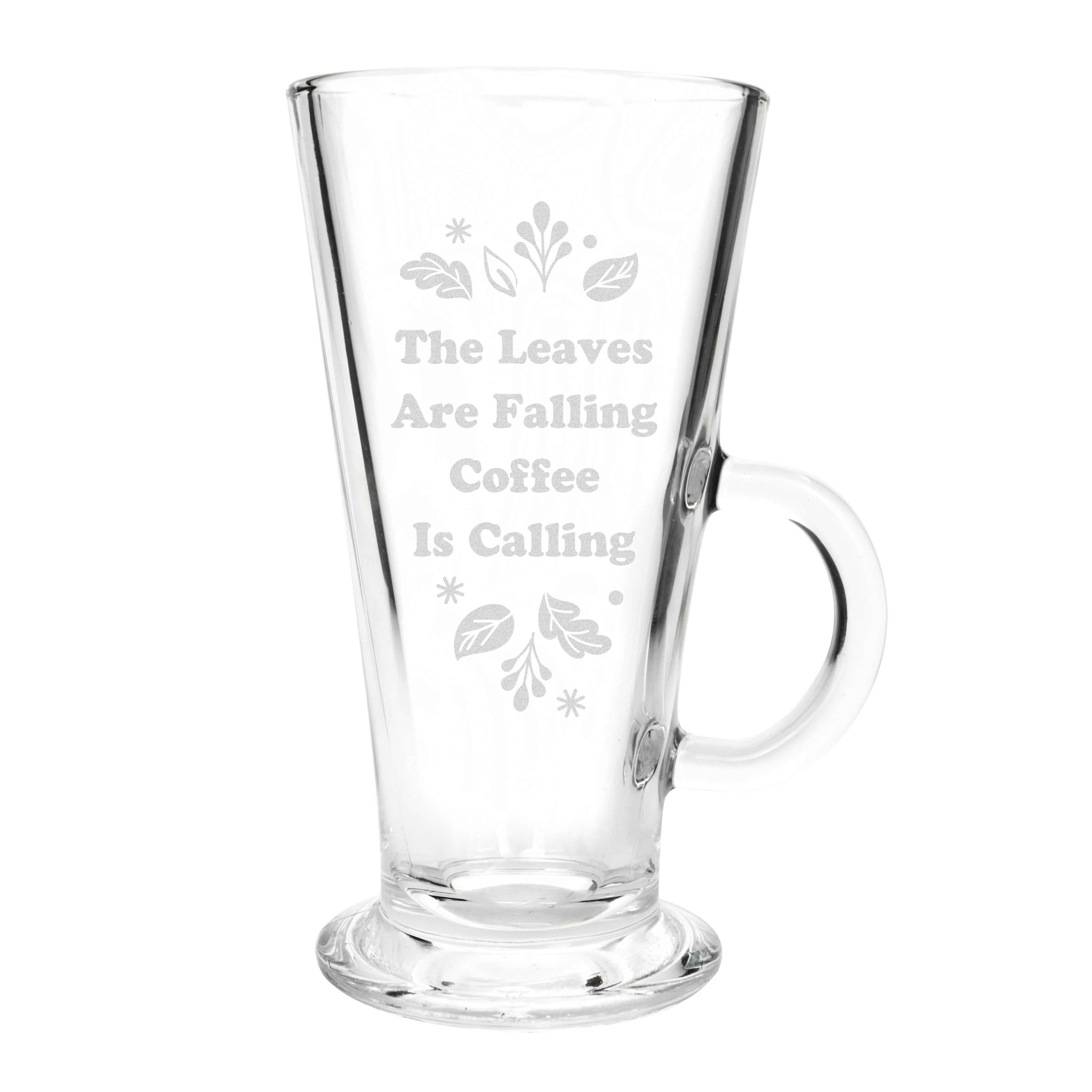 Personalised Autumn Latte Glass