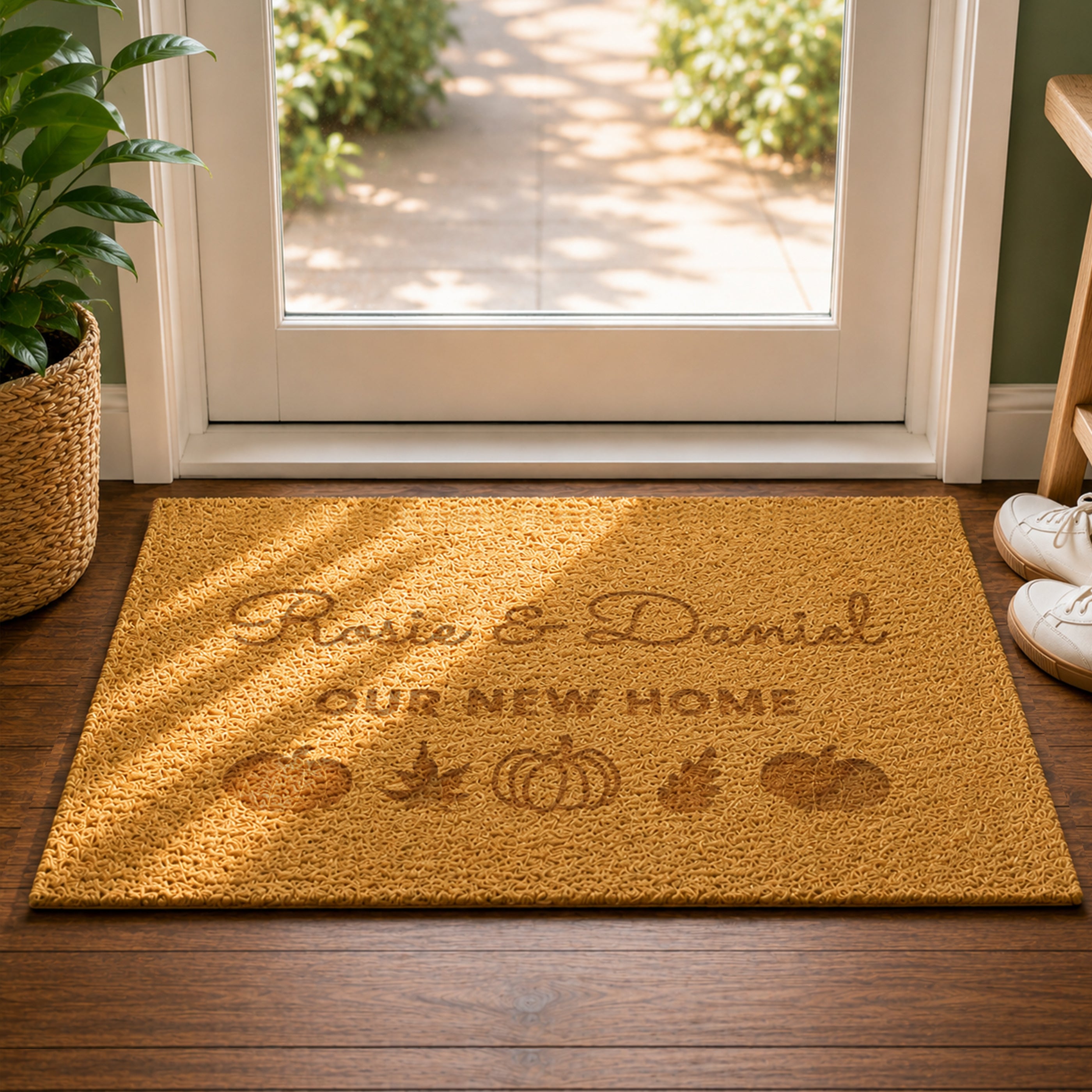 Personalised Pumpkin Rectangle Doormat