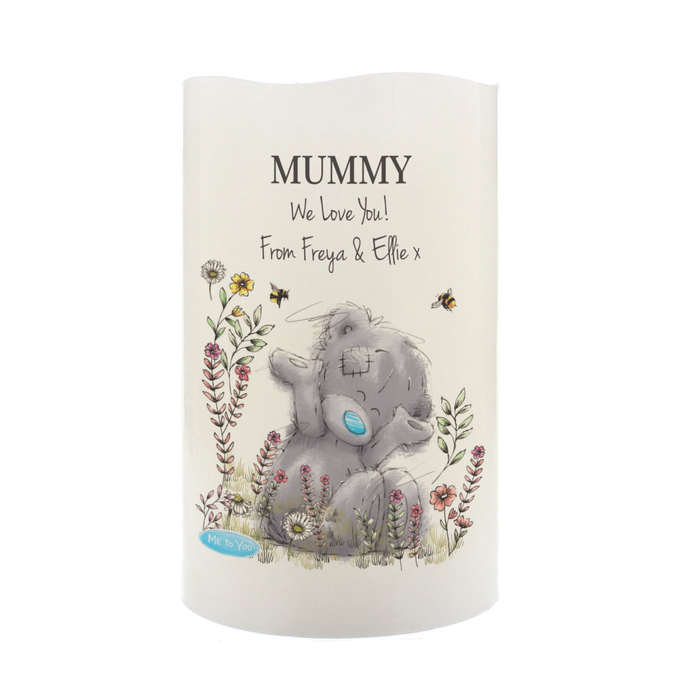Personalised Me to You Floral LED Candle