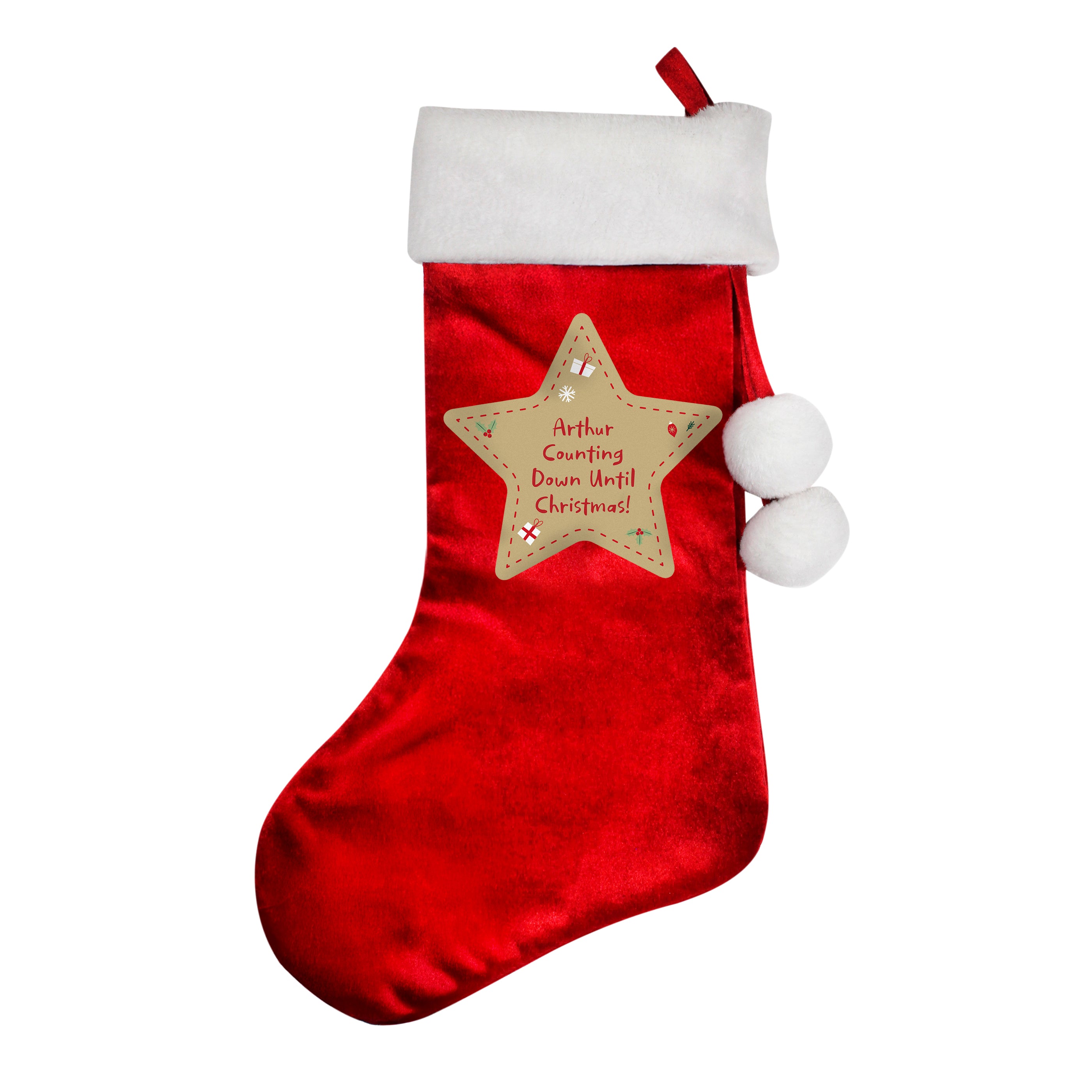 Personalised Christmas Red Stocking