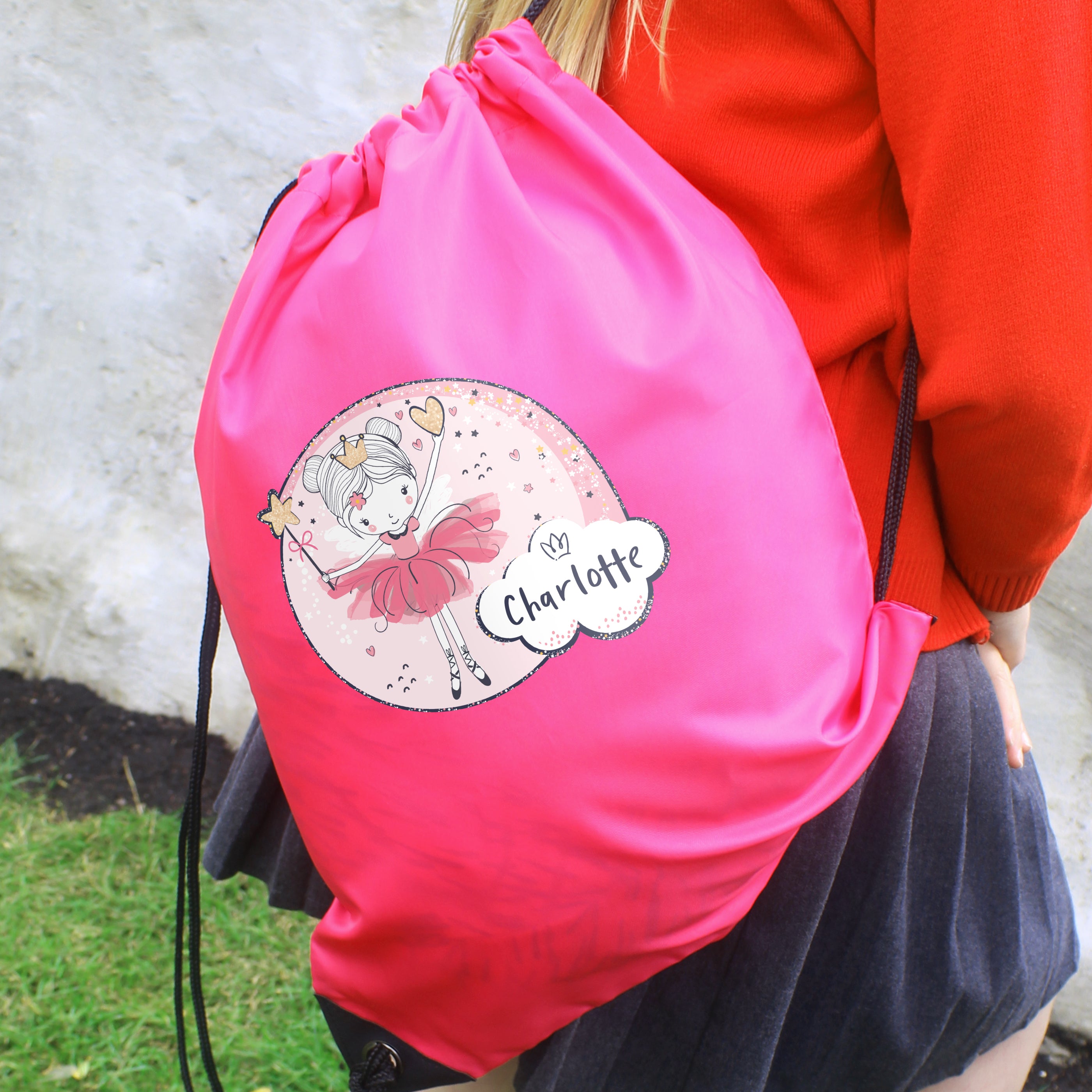 Personalised Princess Ballerina Pink Kit Bag