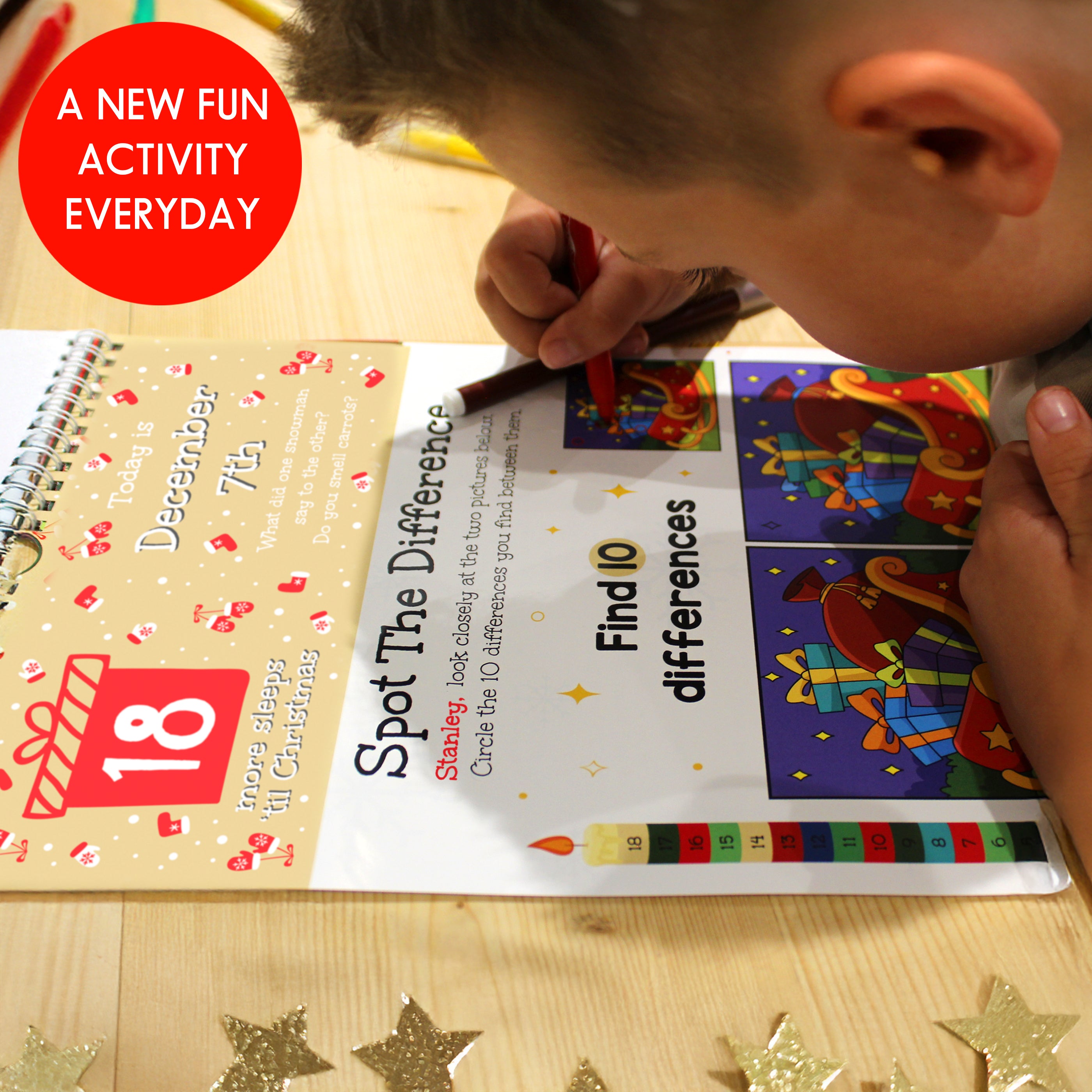 Personalised 24 Sleeps Christmas Activity Advent Calendar