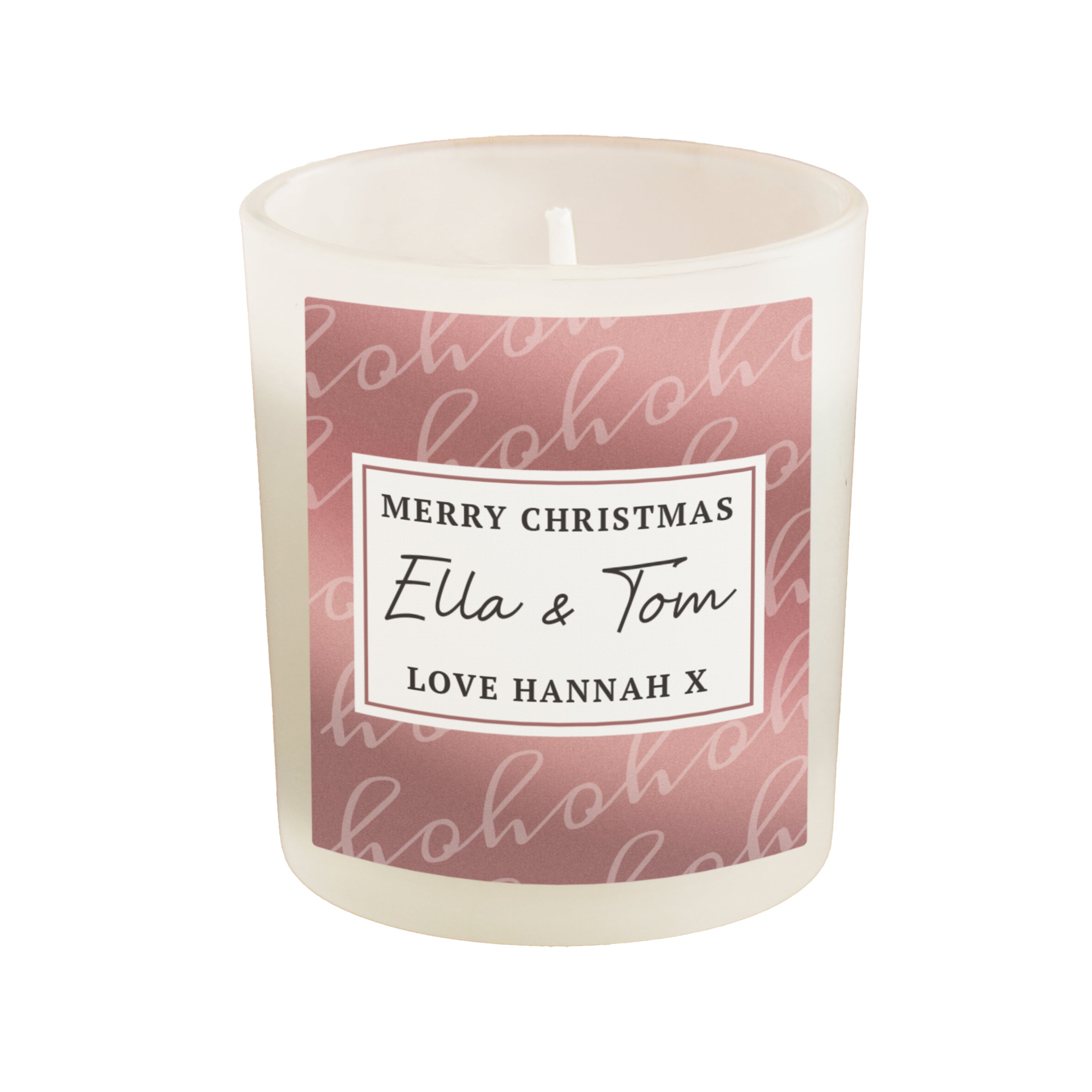 Personalised Ho Ho Ho Candle Jar