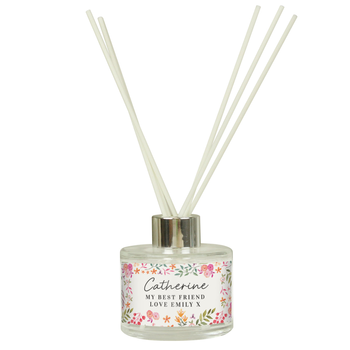 Personalised Bright Floral Reed Diffuser