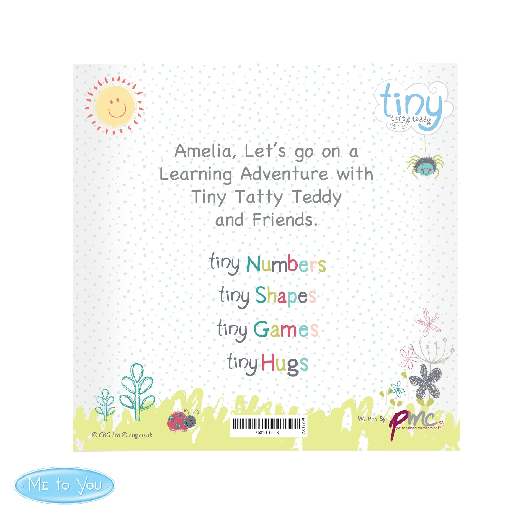 Personalised Tiny Tatty Teddy Learning Adventure Book