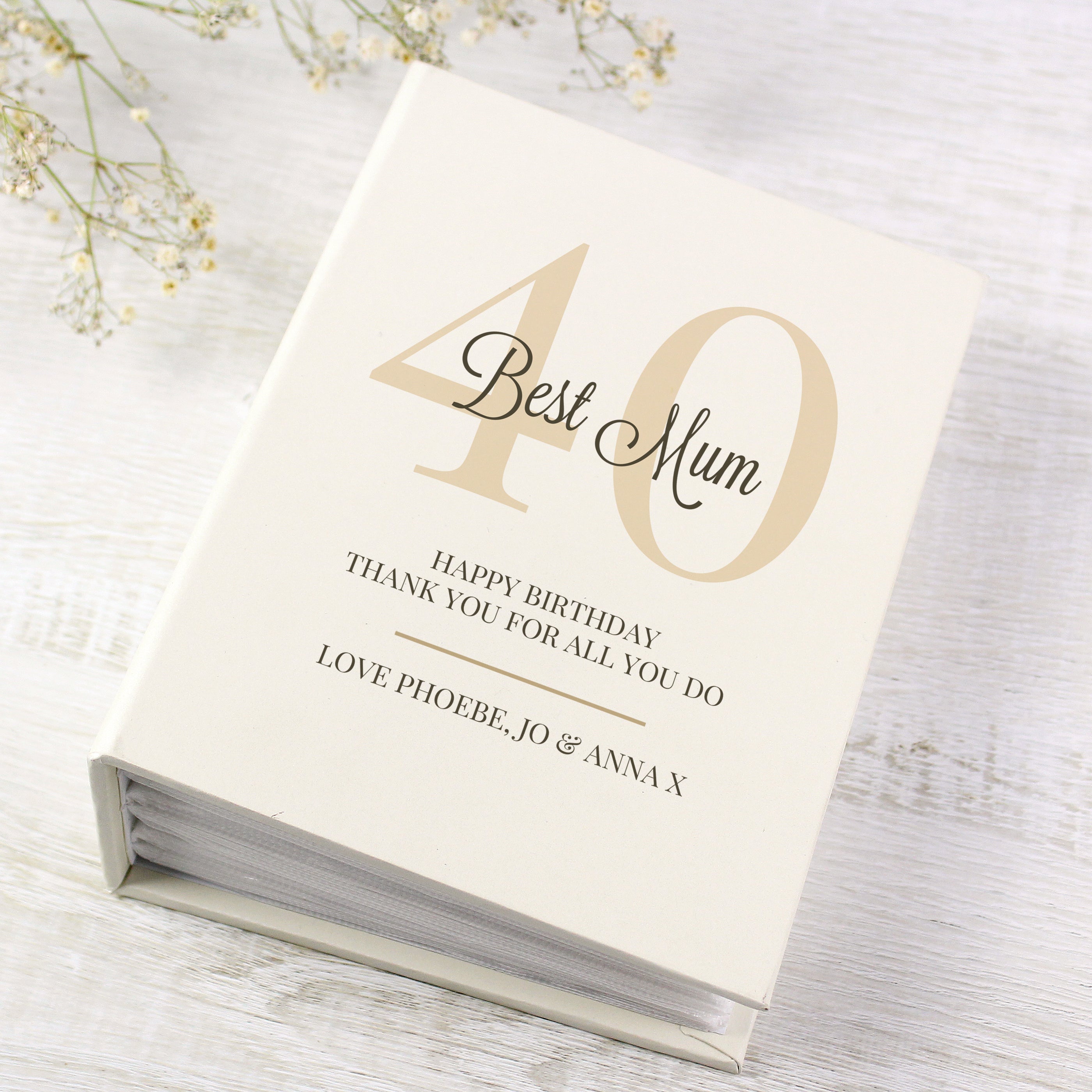 Personalised Big Birthday 6x4 Photo Album with Sleeves