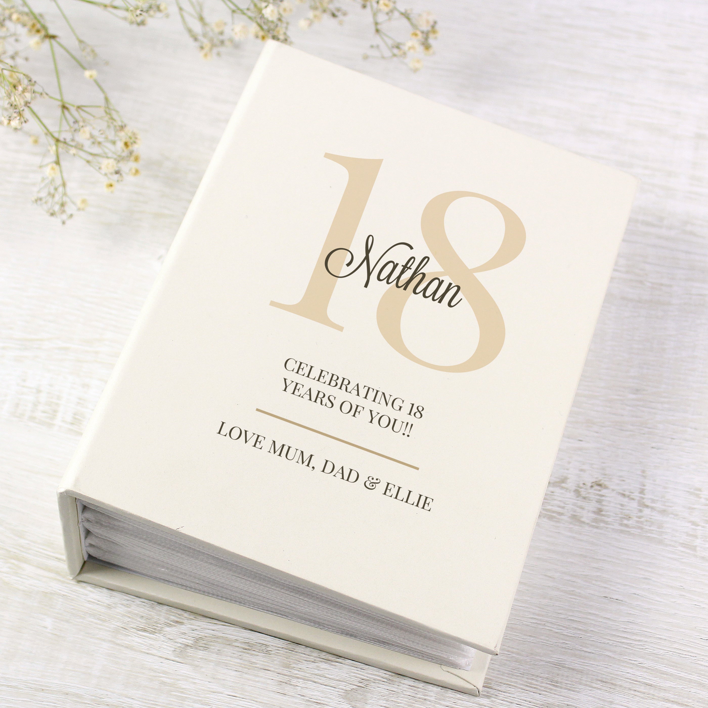 Personalised Big Birthday 6x4 Photo Album with Sleeves
