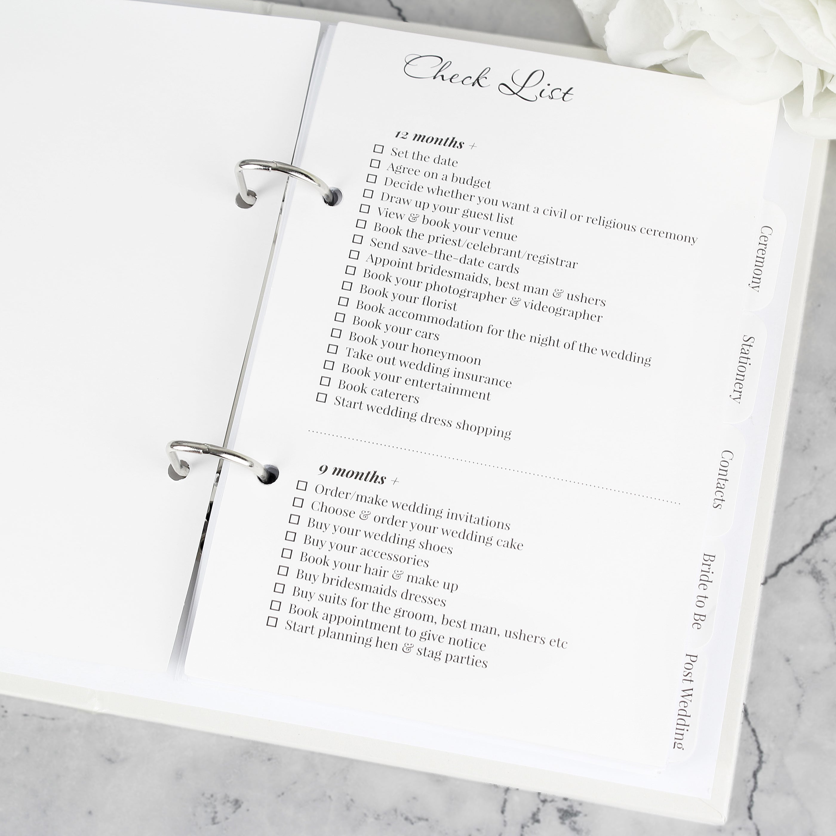 Personalised Floral Wedding Planner