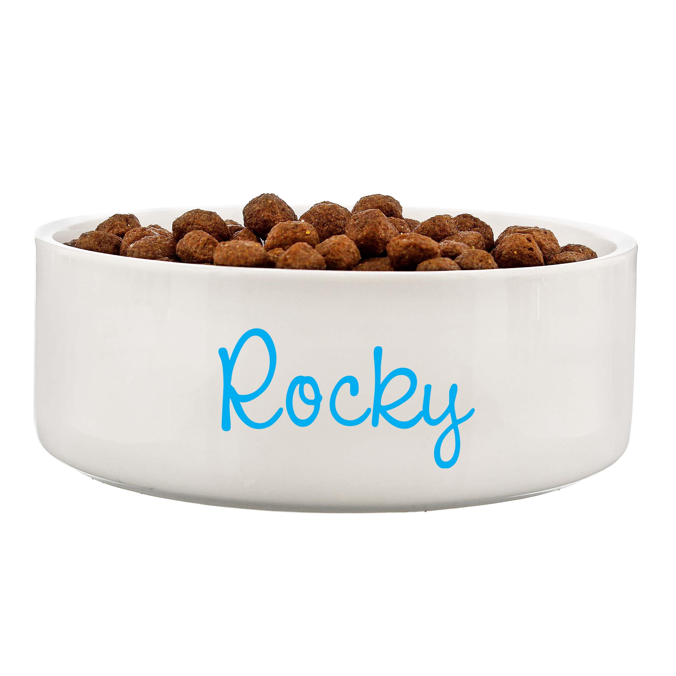 Personalised Blue Name 15cm Medium Pet Bowl