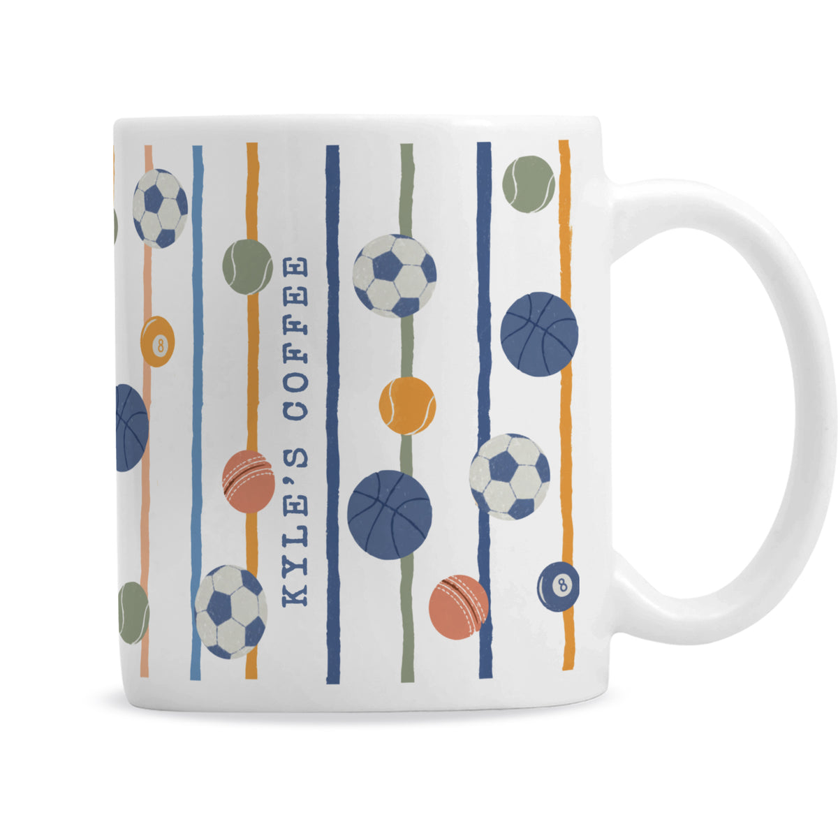 Personalised Sports Balls Mug