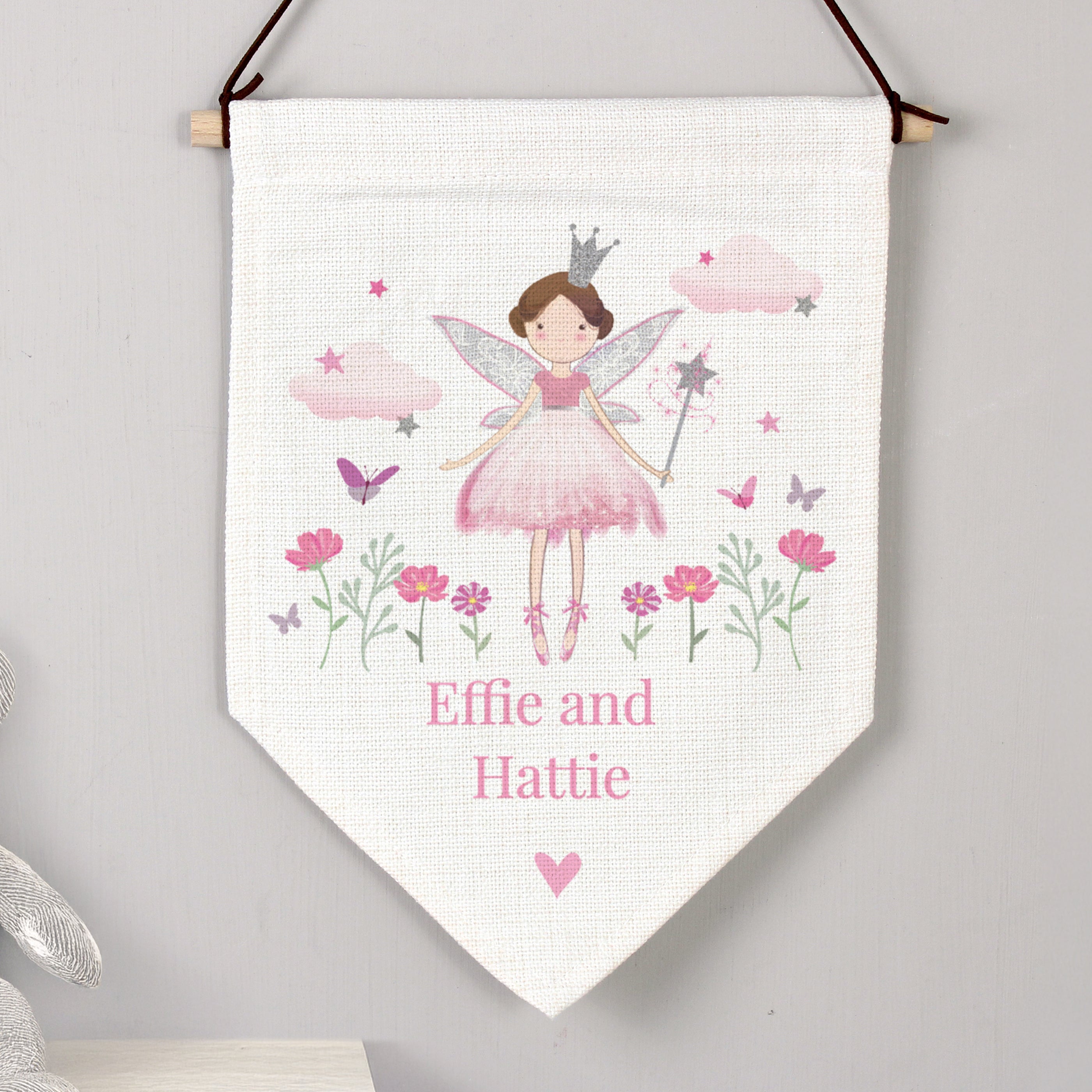 Personalised Fairy Princess Wall Art Banner