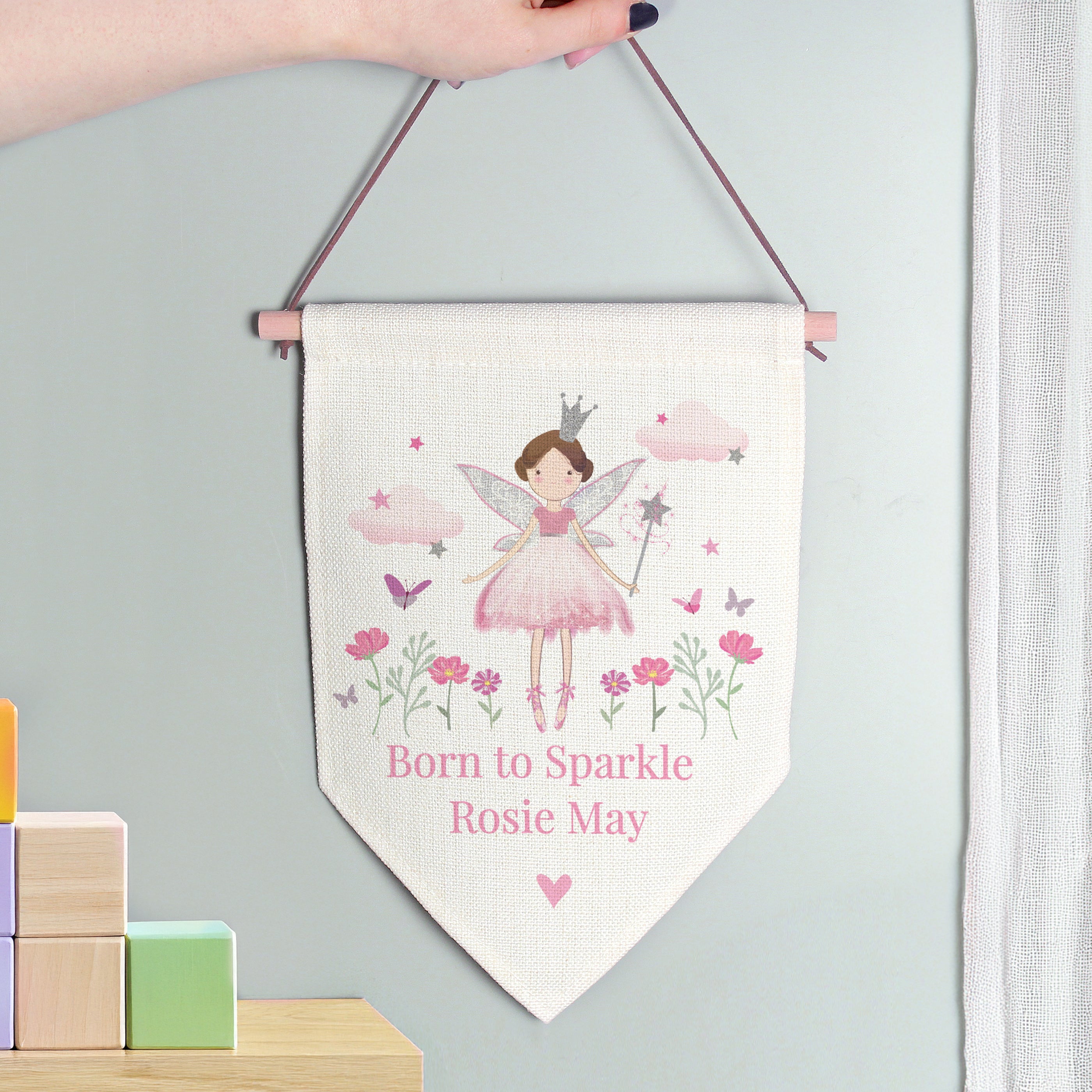 Personalised Fairy Princess Wall Art Banner