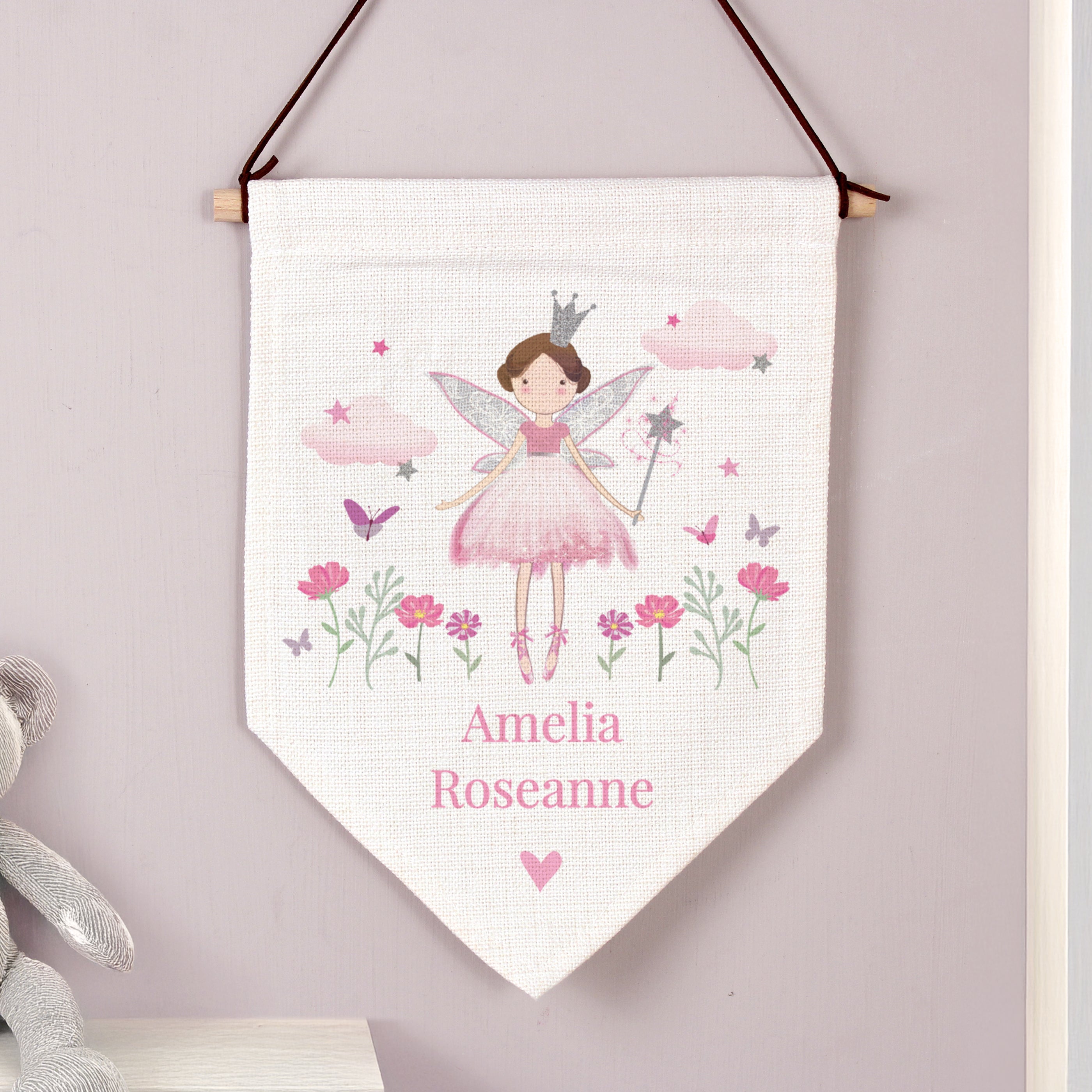 Personalised Fairy Princess Wall Art Banner