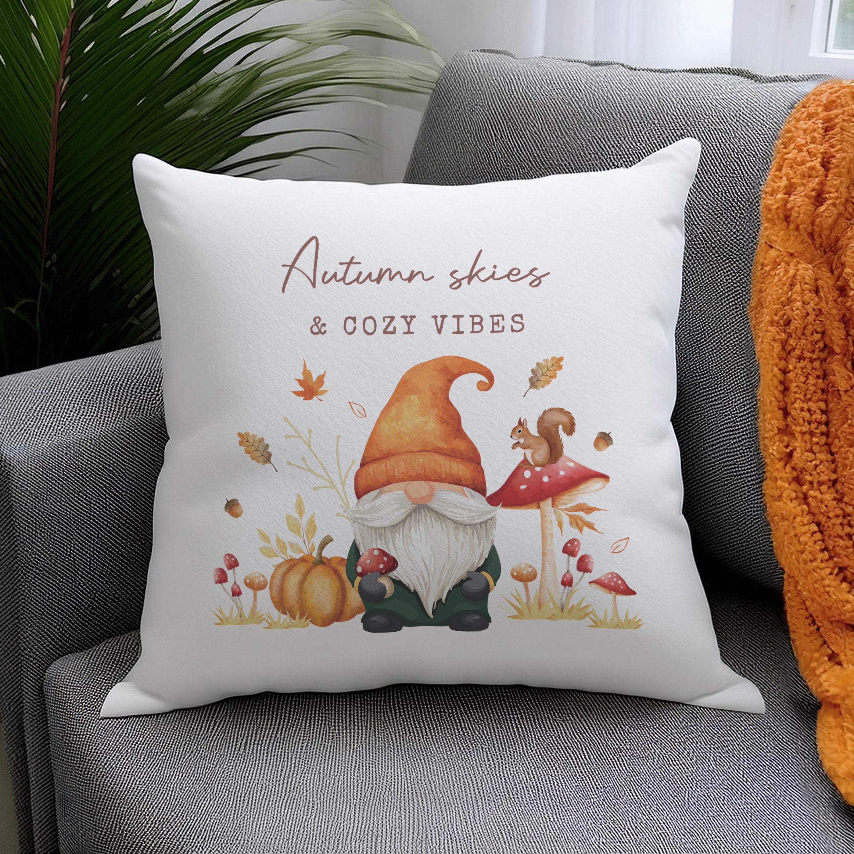 Personalised Autumn Gonk Cushion