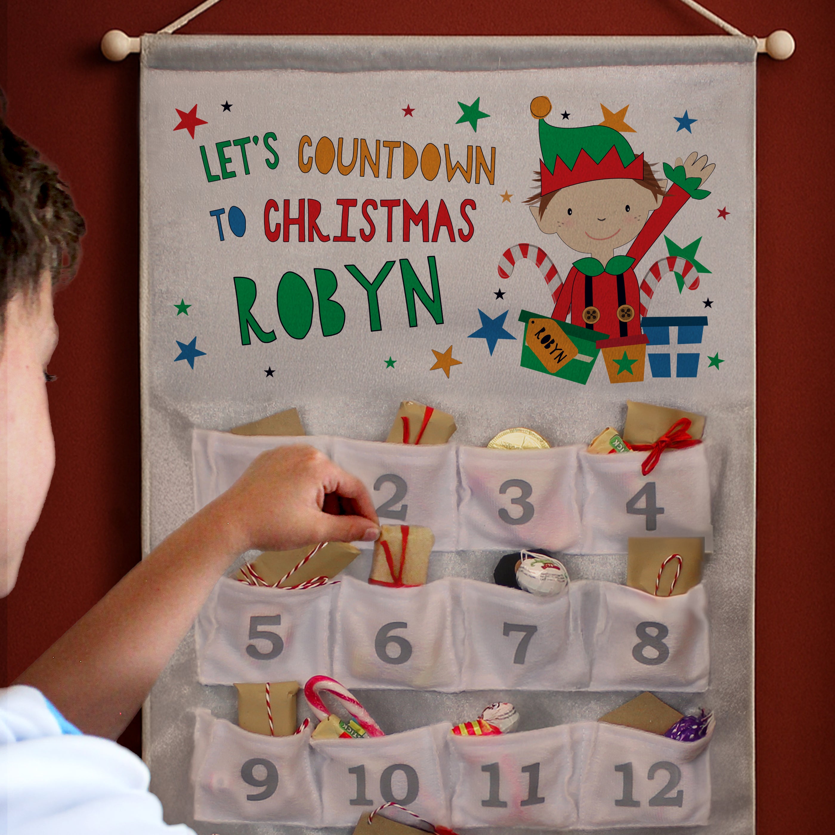 Personalised Christmas Elf Advent Calendar