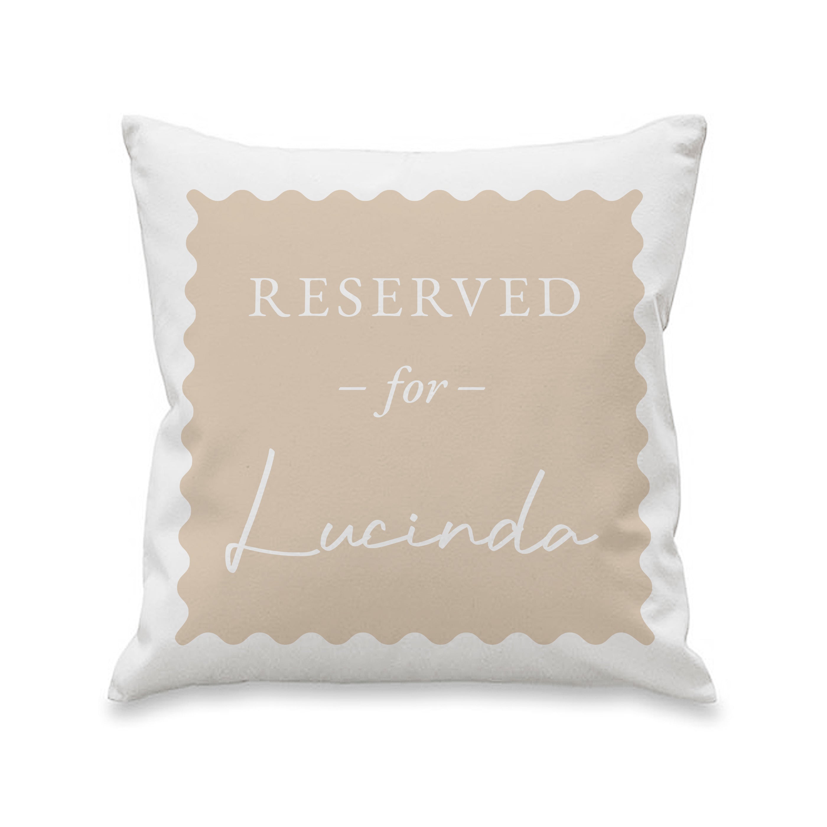 Personalised Cream Reserved For Cushion