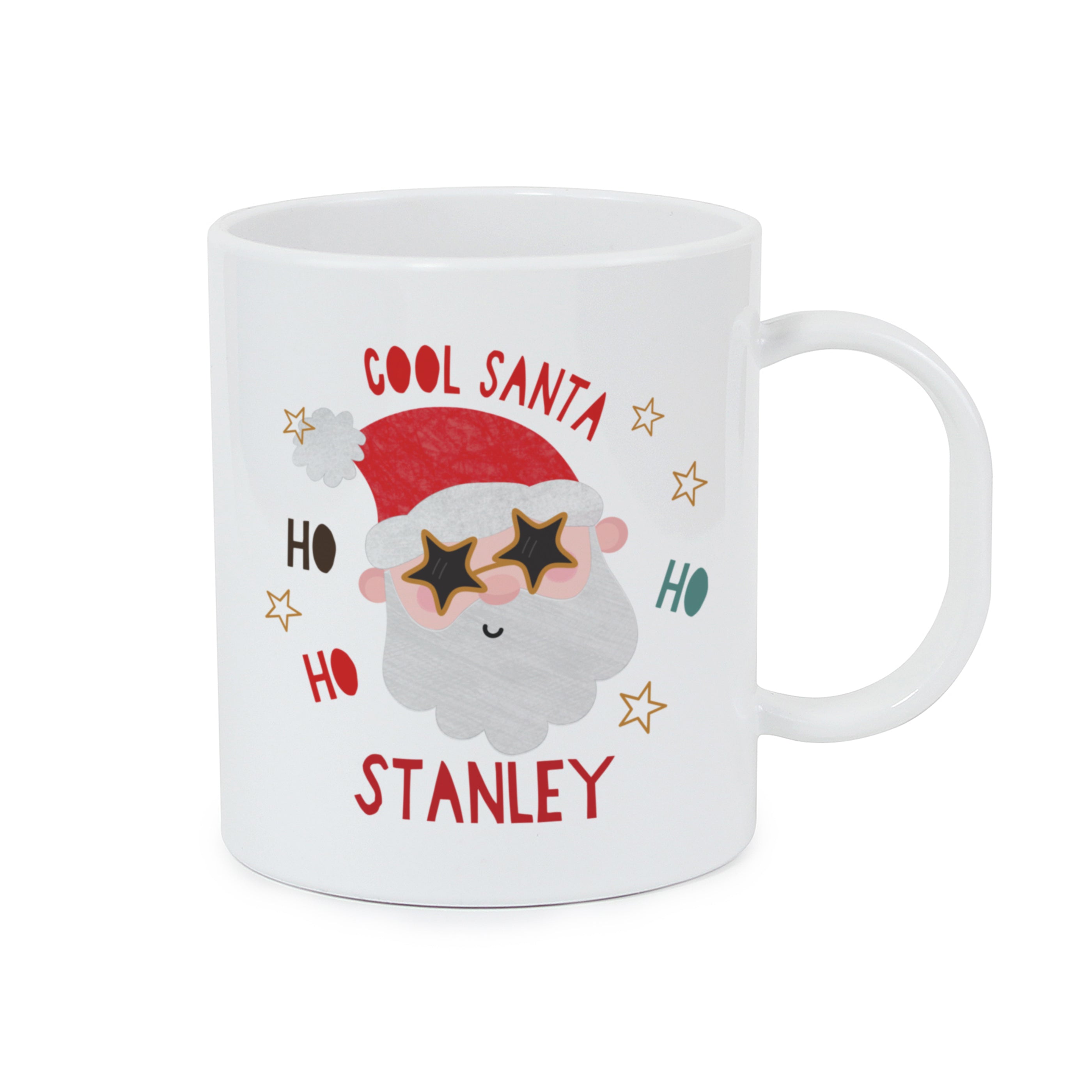 Personalised Cool Santa Plastic Mug
