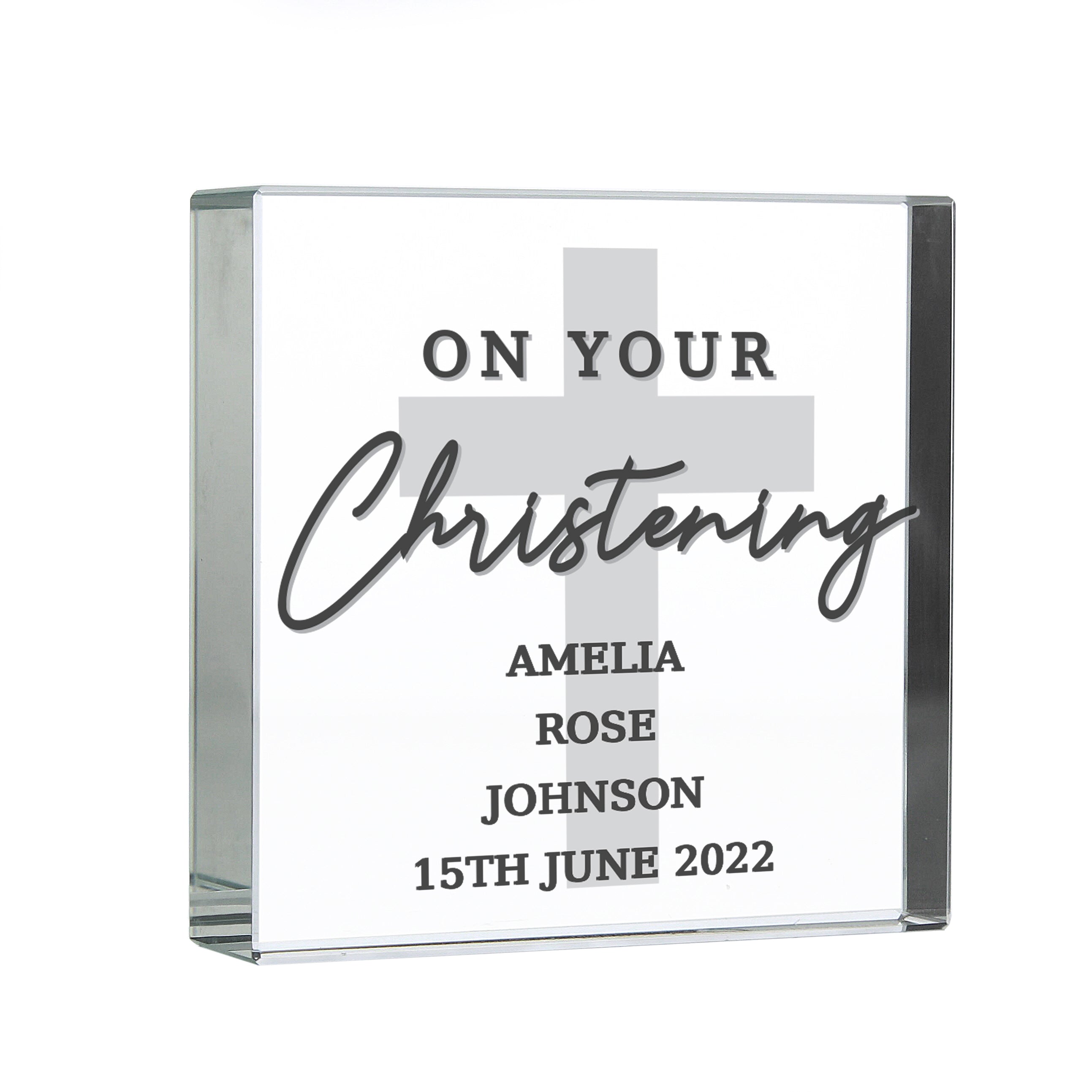 Personalised On Your Christening Crystal Token