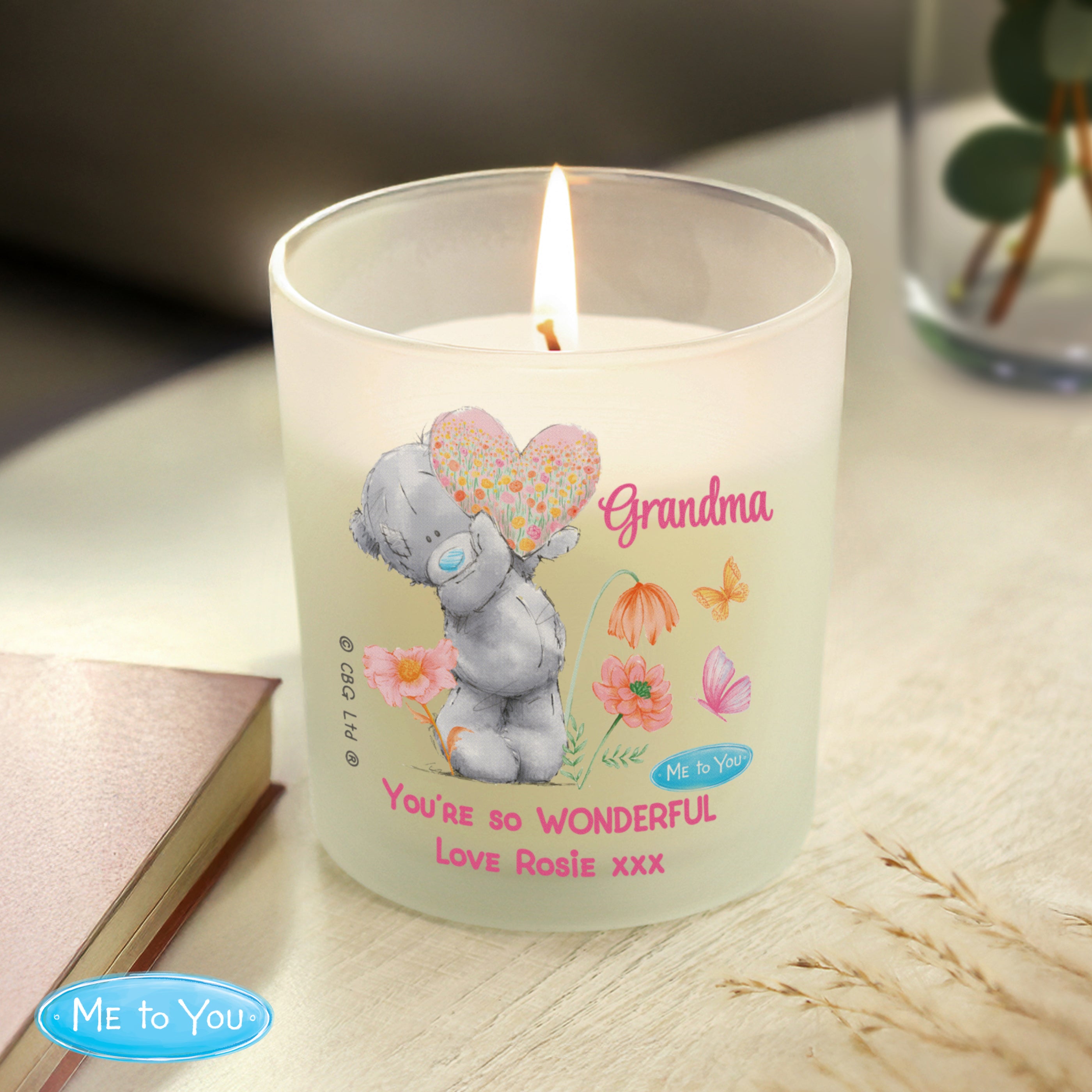Personalised Me to You Flowery Jar Candle