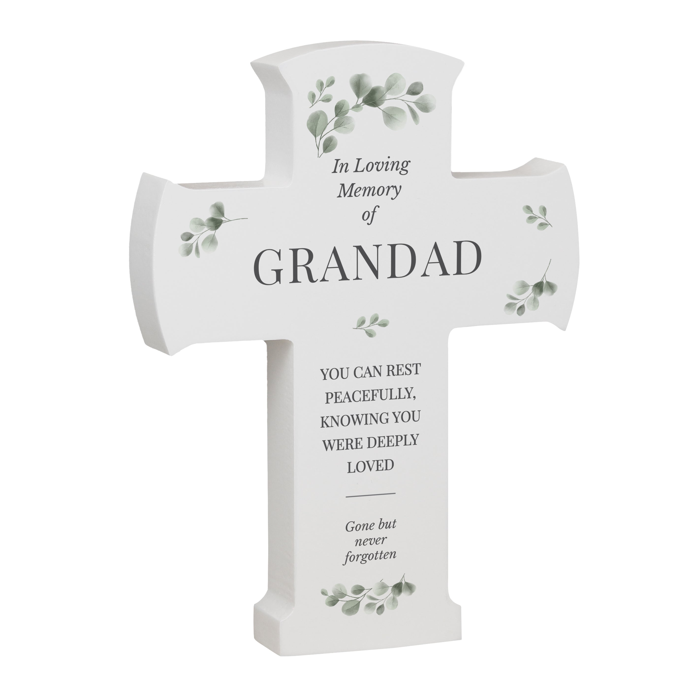 Personalised Memorial Cross Wooden Ornament