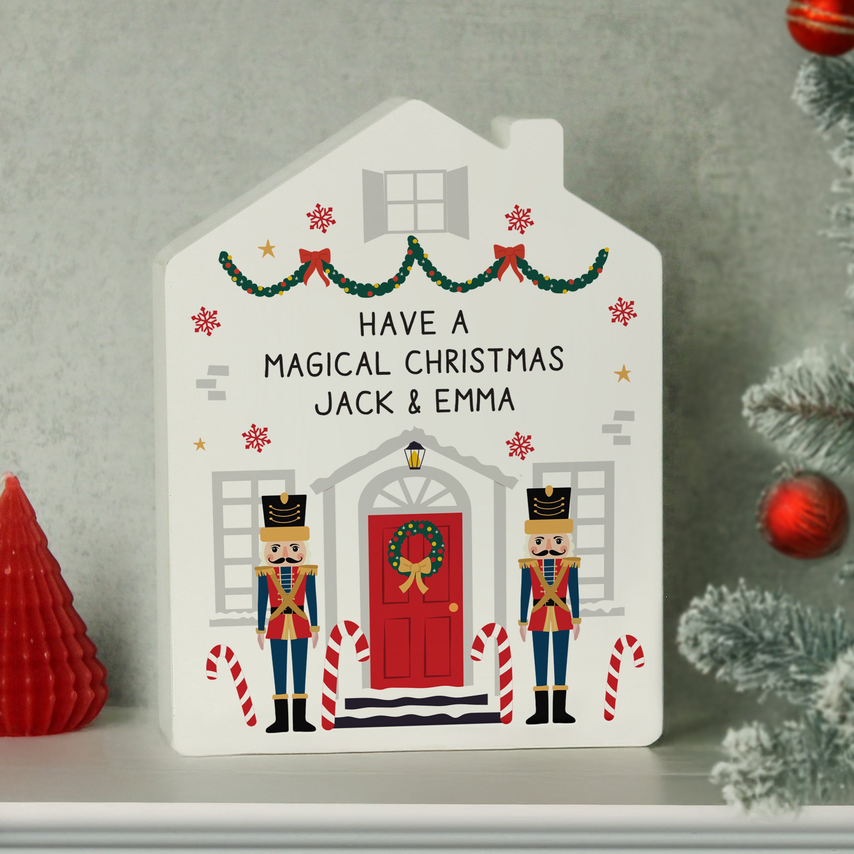 Personalised Nutcracker Christmas House Ornament