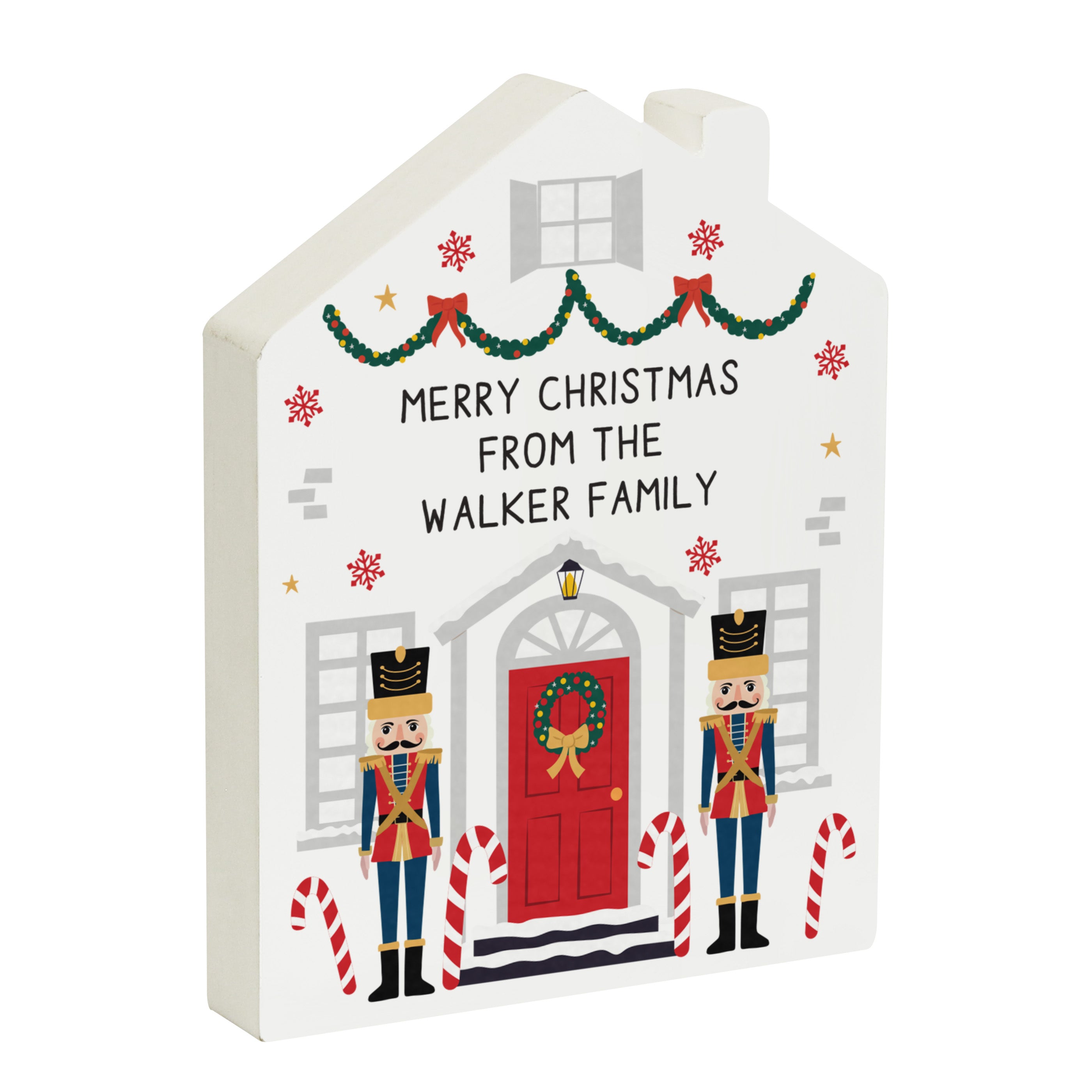 Personalised Nutcracker Christmas House Ornament