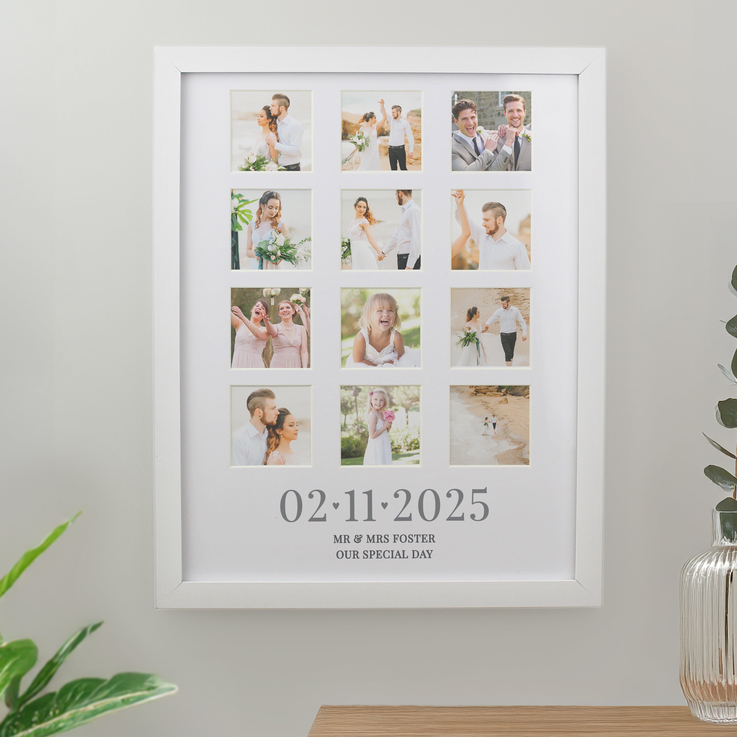 Personalised Special Date White Multi Photo Frame
