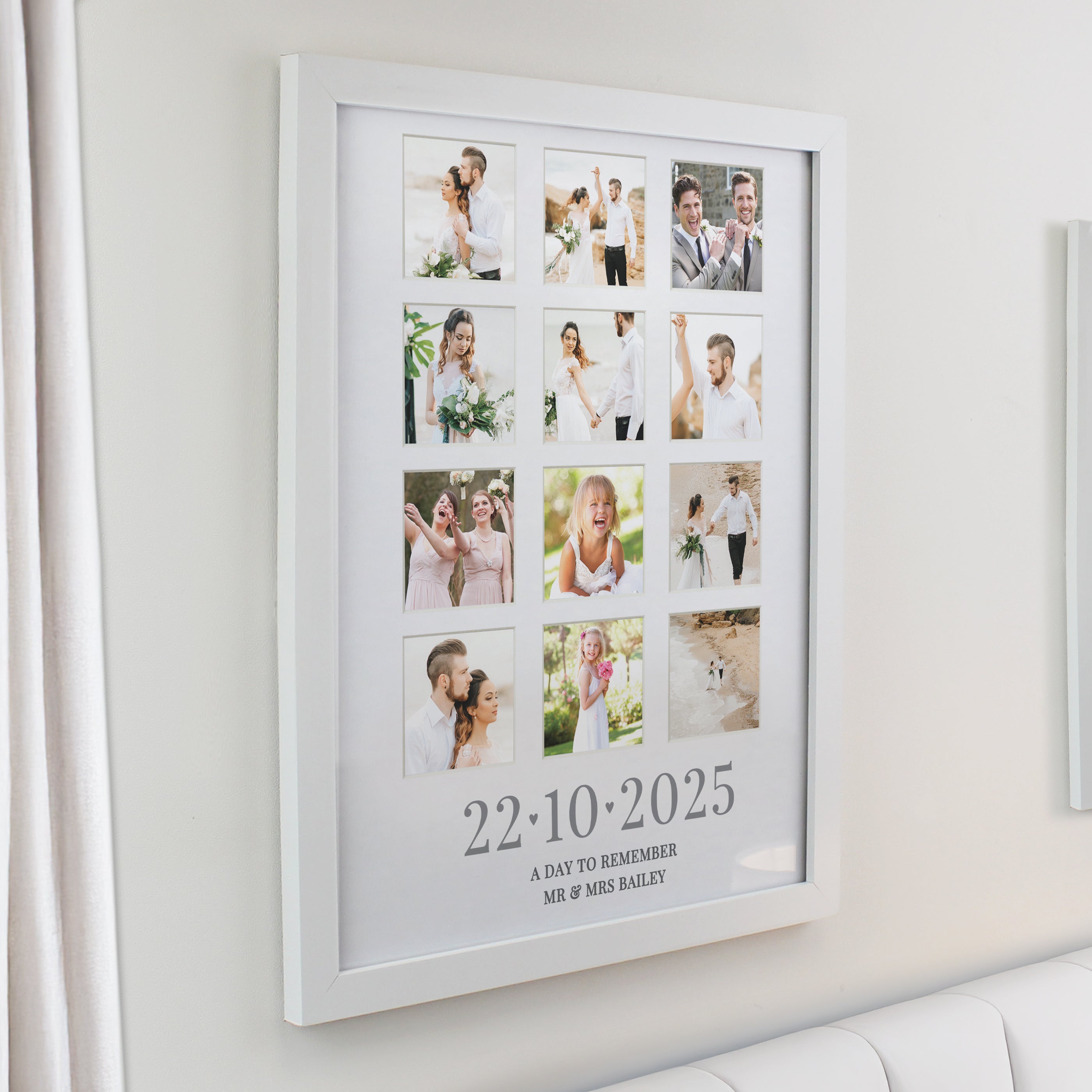 Personalised Special Date White Multi Photo Frame