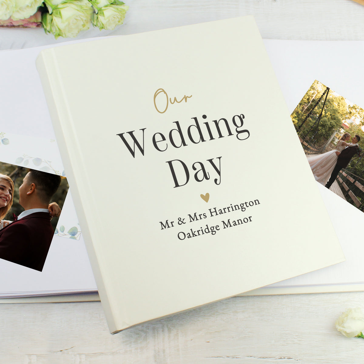 Personalised Black & Gold Free Text Traditional Album