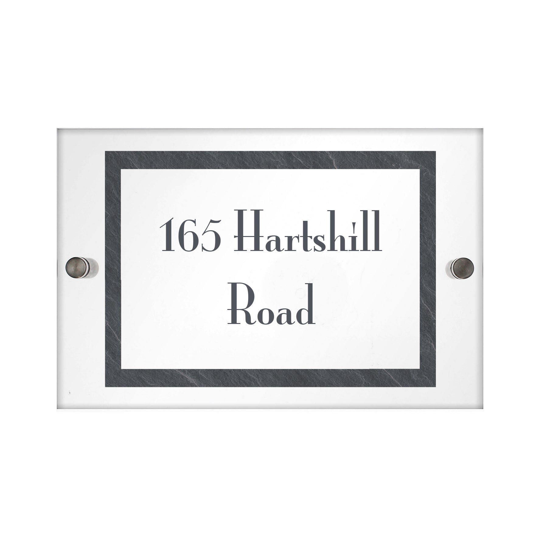 Personalised Slate Effect Acrylic House Sign