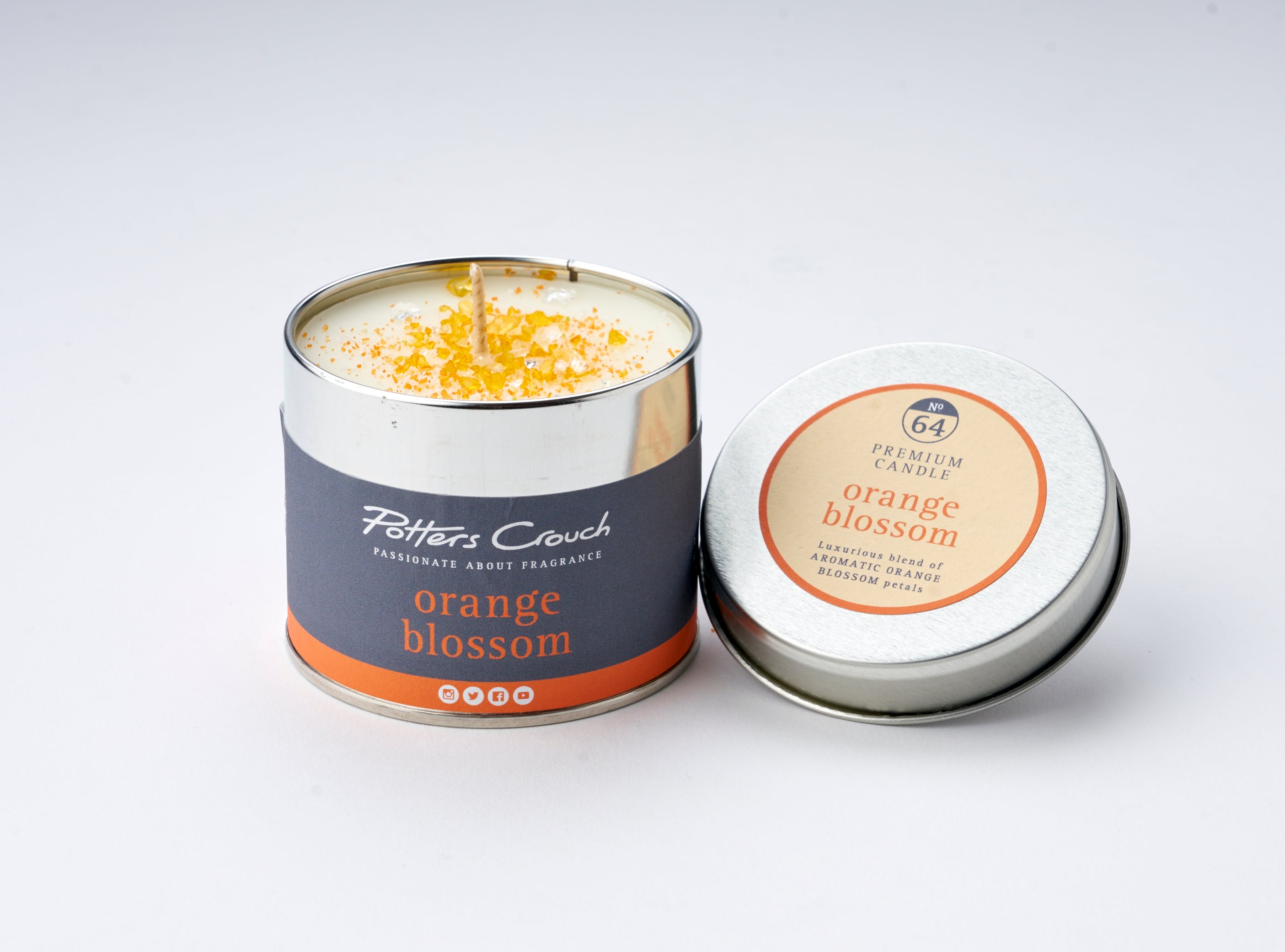 Orange Blossom - Scented Candle in a Tin - Potters Crouch