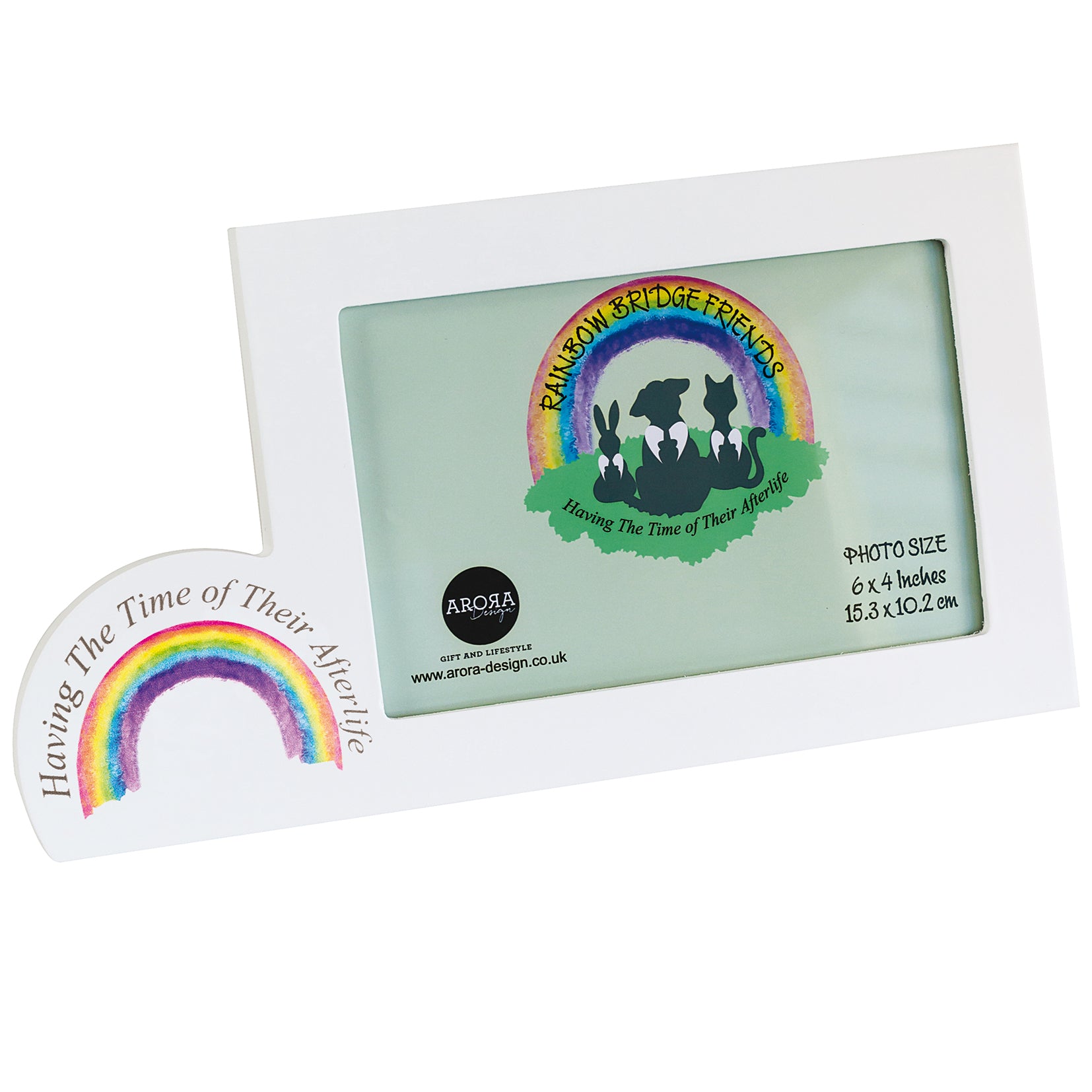 Rainbow Bridge Memorial Pet Photo Frame Landscape