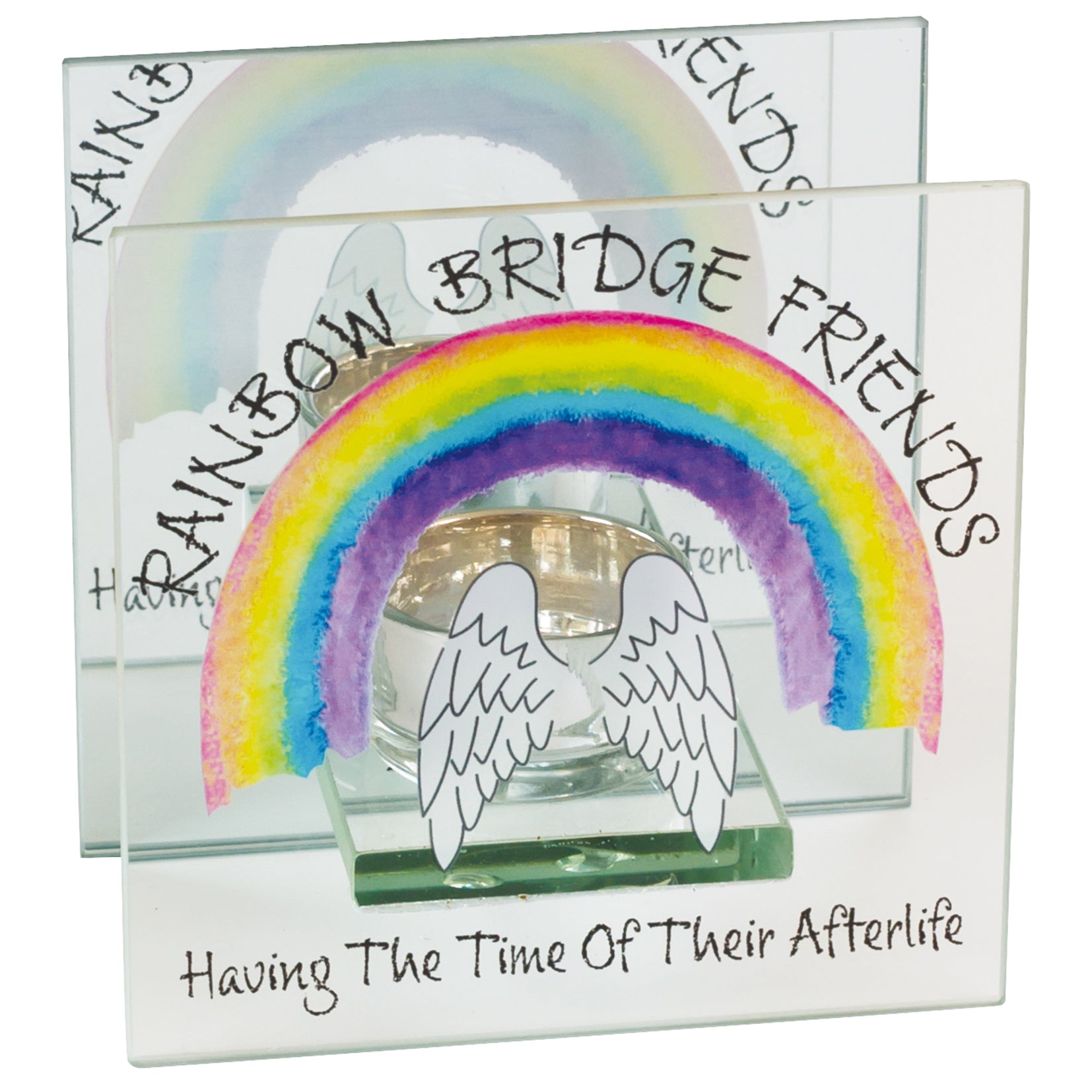 Rainbow Bridge Memorial Pet Tealight Holder